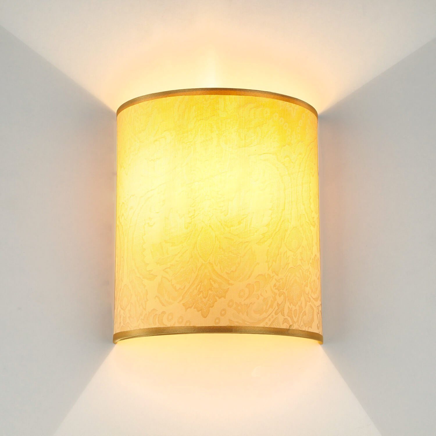 Leuchtmittel, Flur Licht-Erlebnisse Lampe ohne ALICE, Loft Wandleuchte Wandlampe Schlafzimmer Stoffschirm Taupe