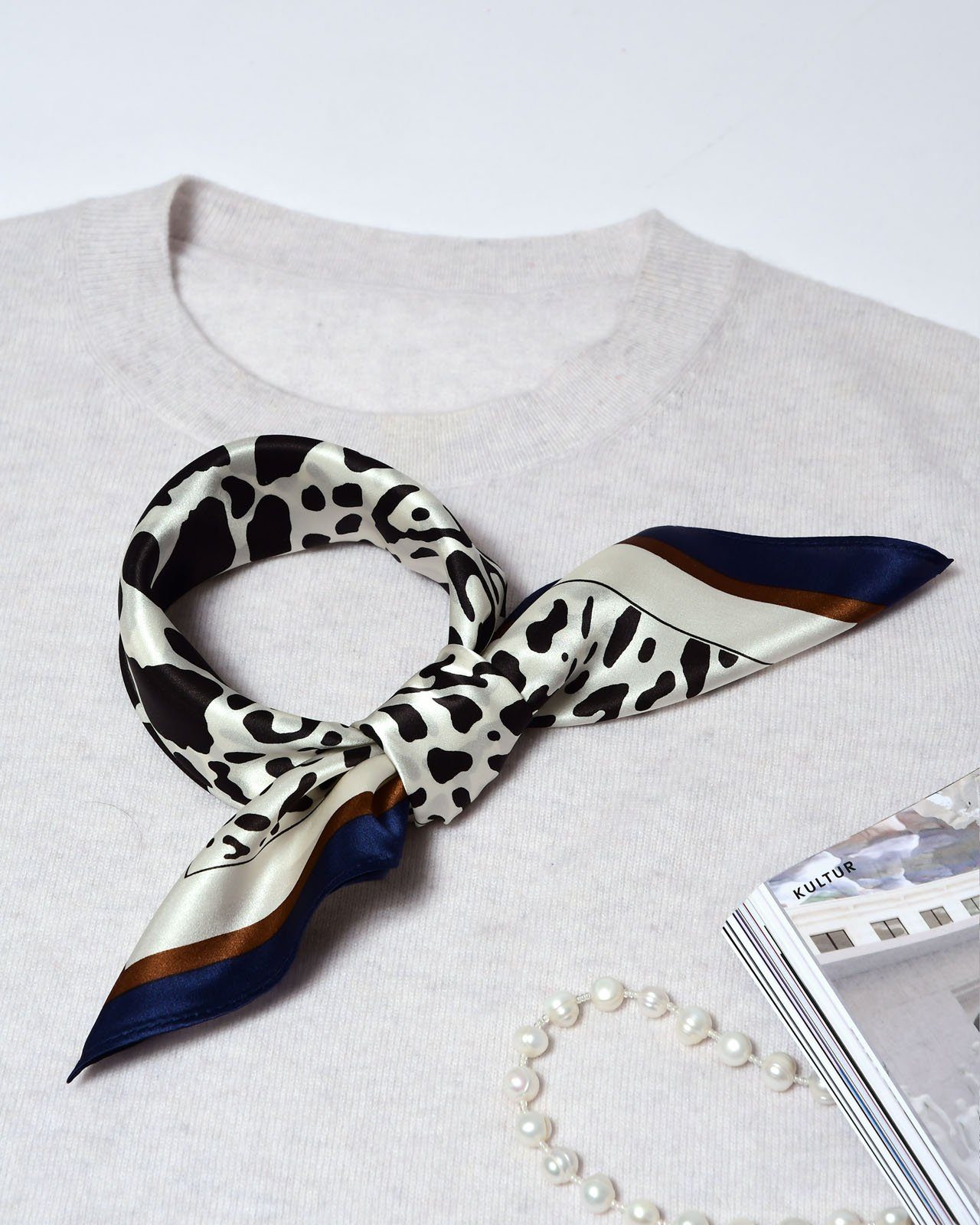 MayTree Seidentuch quadratisch,Safari 53x53 cm, Nickituch, Bandana-Schal, ( günstig online kaufen