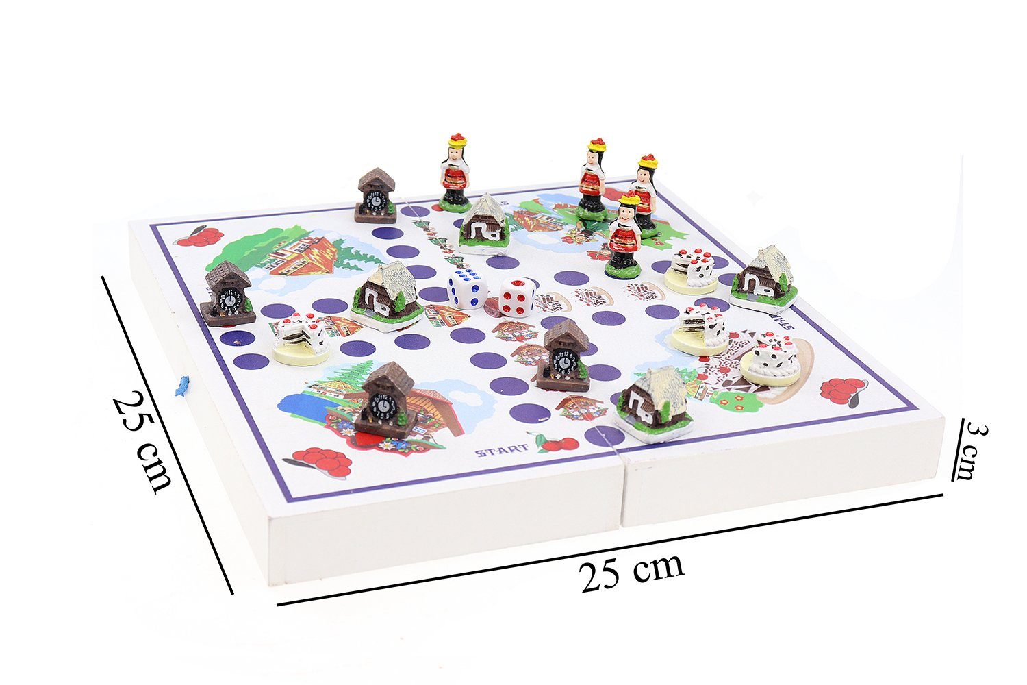 ELLUG Spiel Würfelspiel Brettspiel Schwarzwald Black Forrest Bollenhut 25*25*3cm, Gesellschaftsspiel