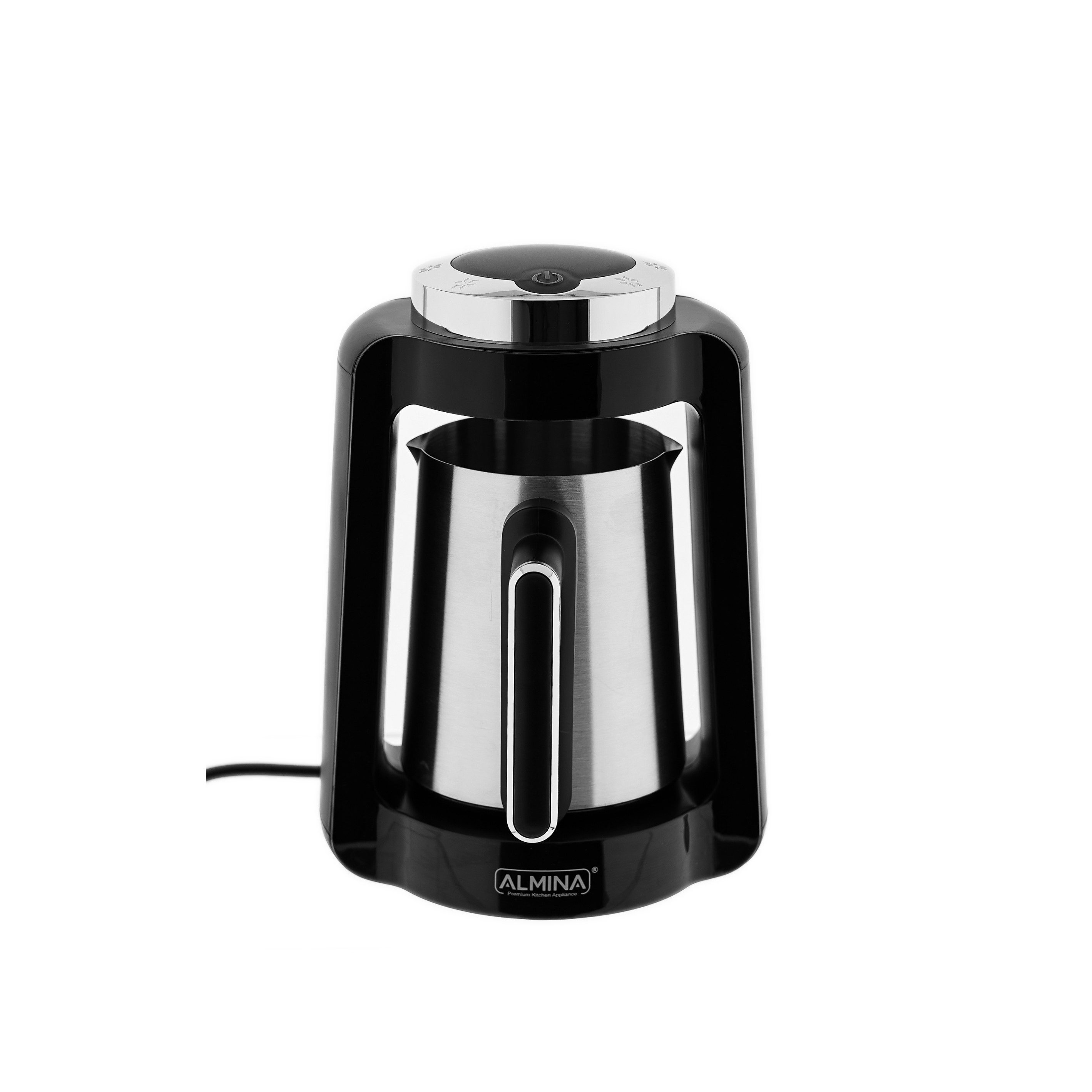 Almina Mokkamaschine, Türkische Kaffeemaschine mit Edelstahlkanne, 250 ml