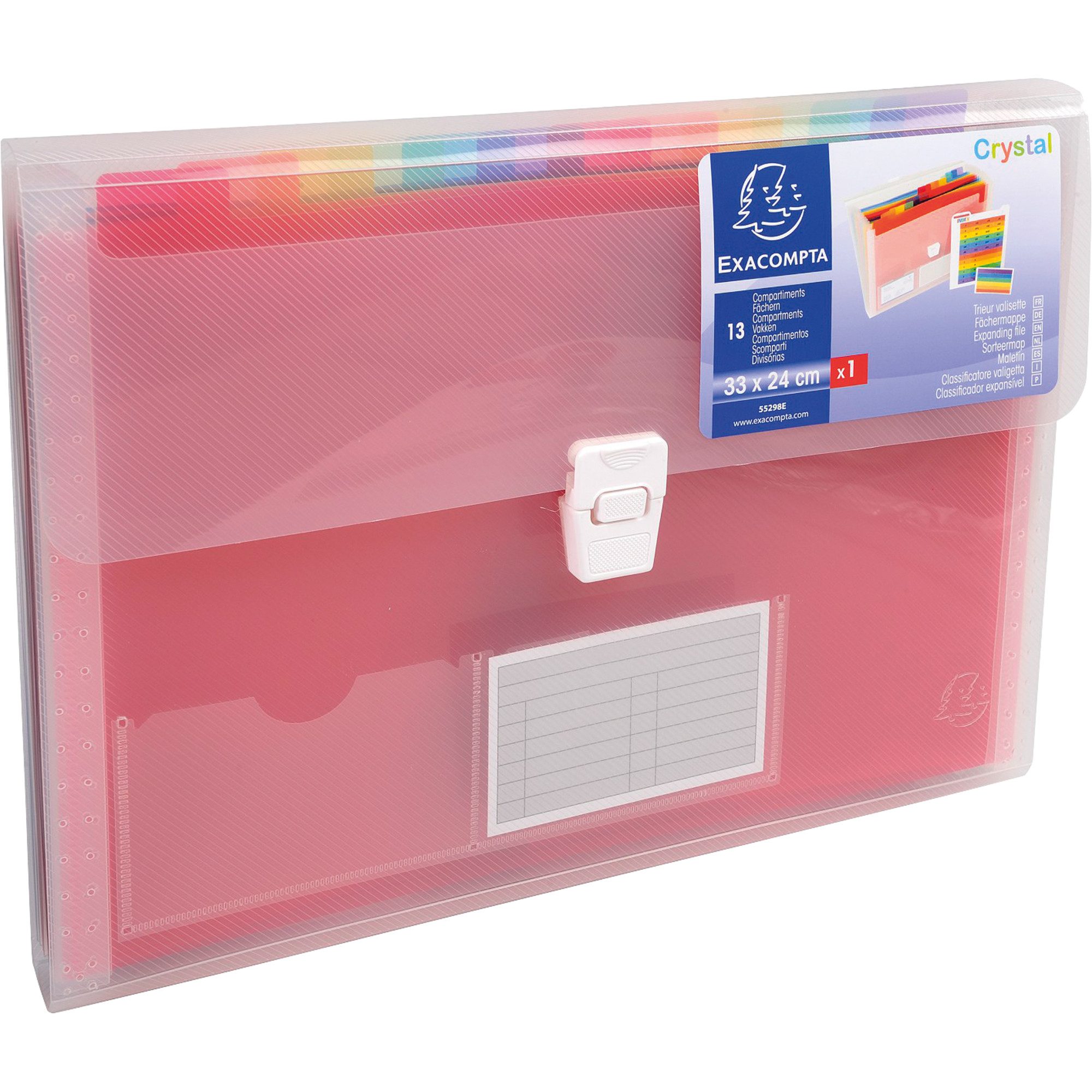 EXACOMPTA Organisationsmappe Fächermappe CRYSTAL 55298E 13Fächer PP