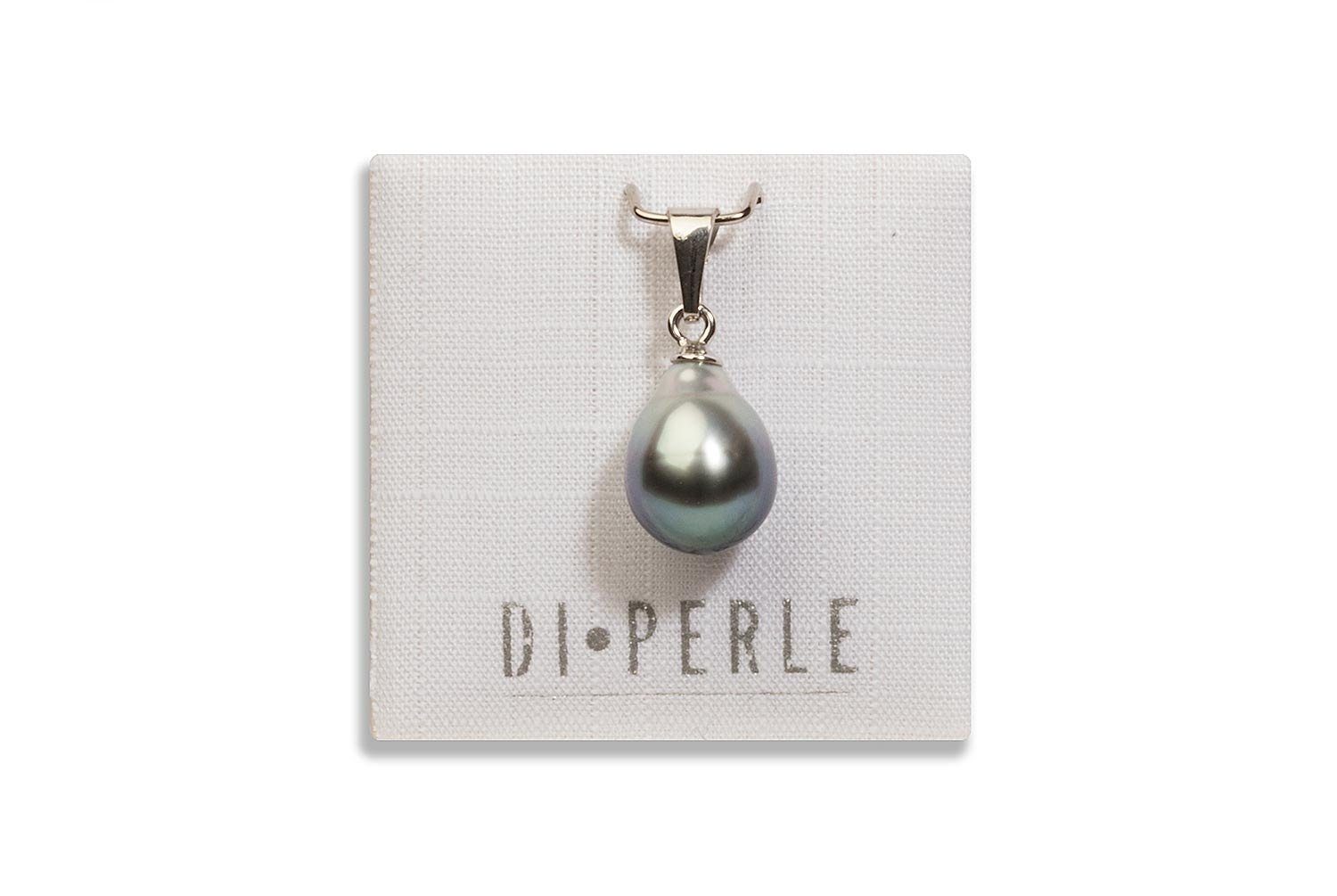 DI PERLE Perlenanhänger Damen Perlenschmuck 925 Silber Tahiti Perlen Anhänger, Damen Perlenschmuck