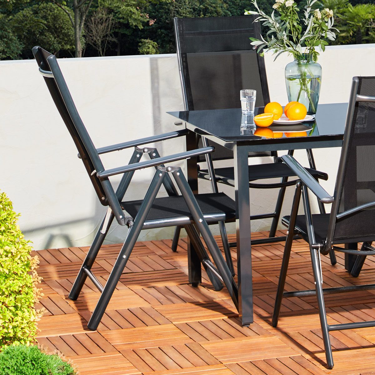 Casaria Garten-Essgruppe Bern, (7-tlg), Aluminium 5mm Sicherheitsglas Stühl günstig online kaufen