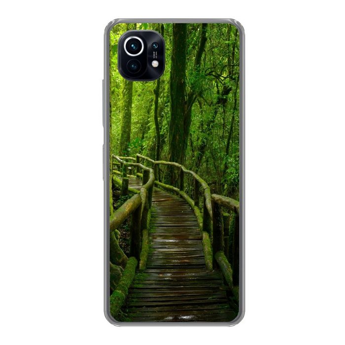 MuchoWow Handyhülle Dschungel - Brücke - Moos - Natur - Tropisch Phone Case Handyhülle Xiaomi Mi 11 Silikon Schutzhülle