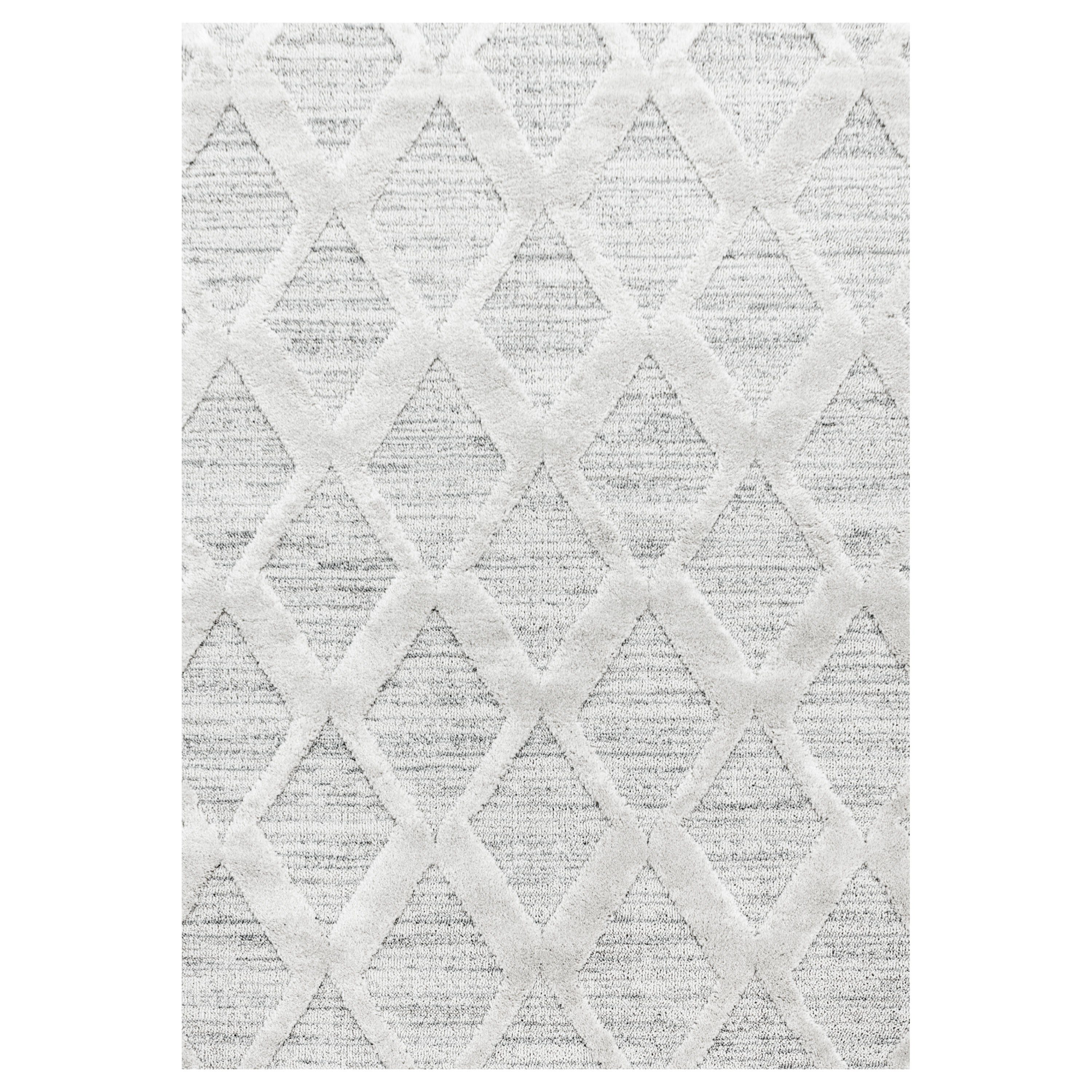 Stilvoll Günstig Hochflor-Teppich in Grau mit Boho-Design für Wohnzimmer, Läufer, Höhe: 20 mm – Bild 3 von 5