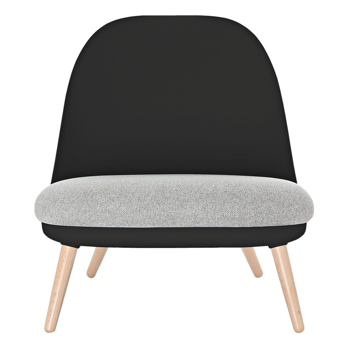 PAPERFLOW Sessel Cocoon, schwarz Holzfüße abgerundete Form