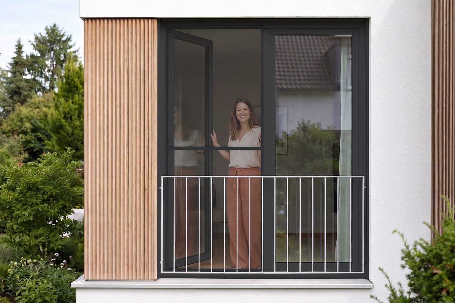 empasa Insektenschutz-Fensterrahmen "MASTER SLIM XL", XXL Insektenschutz Fliegengitter Fenster MASTER SLIM XL 130x220 Alu