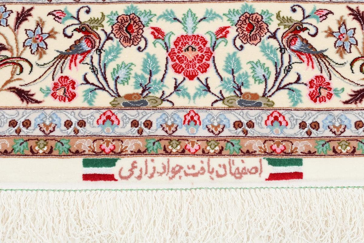 rechteckig, Höhe: 154x230 Nain Handgeknüpfter Trading, Seidenkette Orientteppich Orientteppich, mm 6 Isfahan