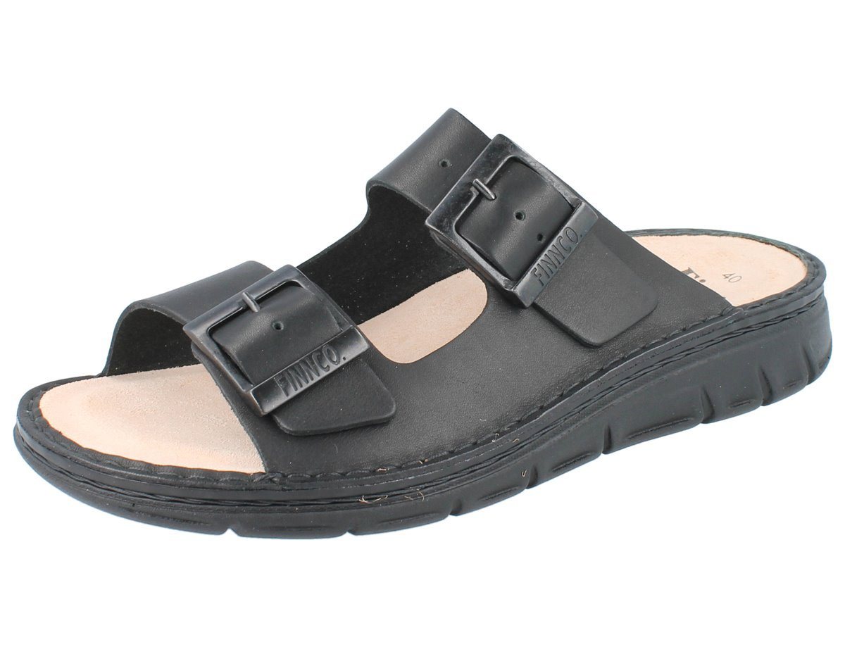 Finn Comfort FINN COMFORT Cayman Soft Damen Herren Pantolette schwarz Glattleder - Pantolette Wechselfußbett