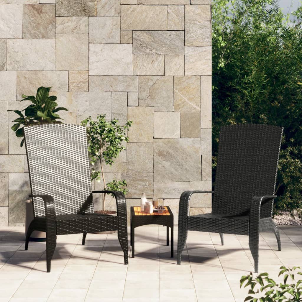 furnicato Gartenstuhl Adirondack Schwarz 59 x 76 x 94 cm (1 St)