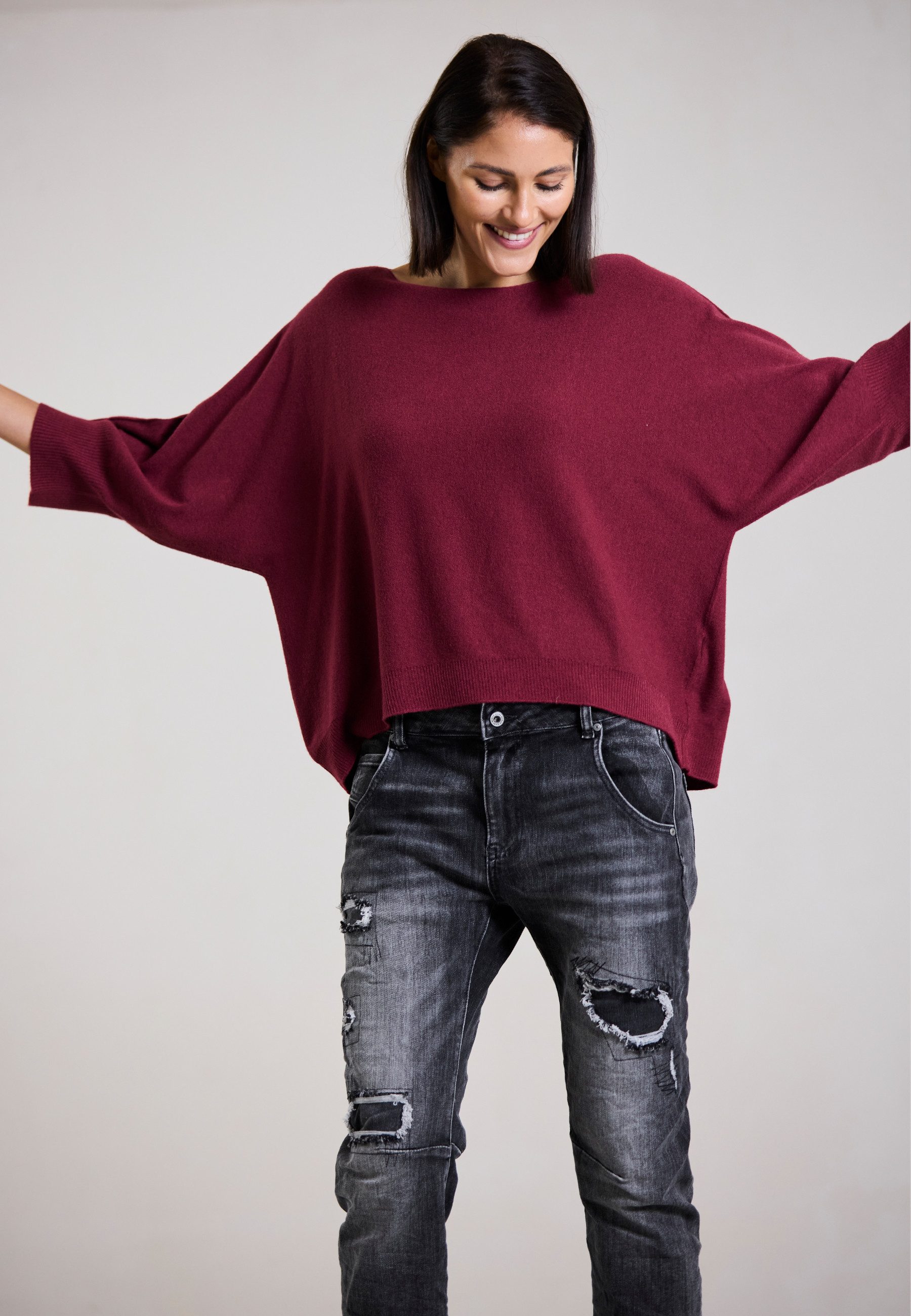 Andijamo-Fashion Strickpullover SOFT FLOW Weiter Strickpullover mit fließen günstig online kaufen