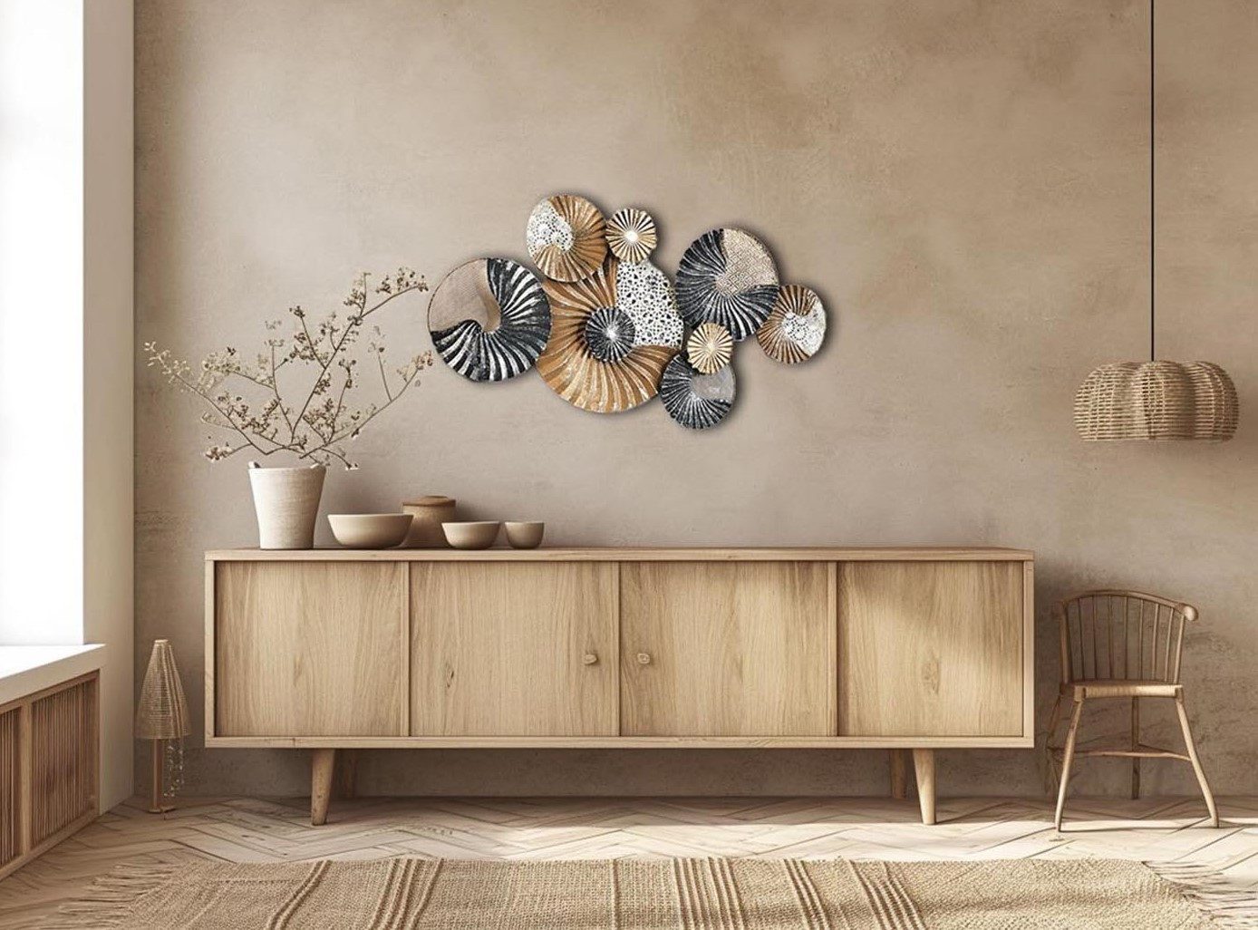 Kobolo Wandbild Metallbild 3D -SHELL- gold günstig online kaufen