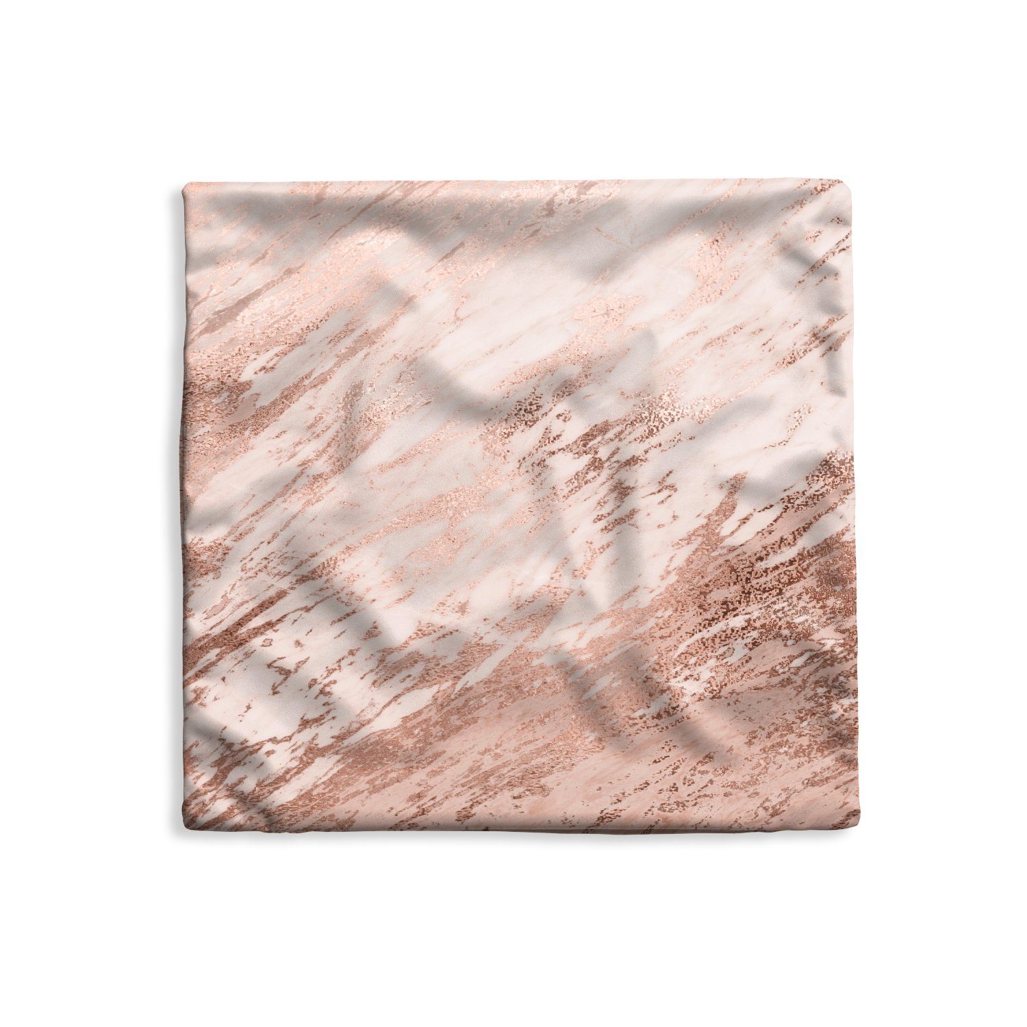 MuchoWow Dekokissen Marmor - Rosa - Roségold, Kissenbezüge, Kissenhülle, Deko Kissenbezug, Kissen, 40x40 cm