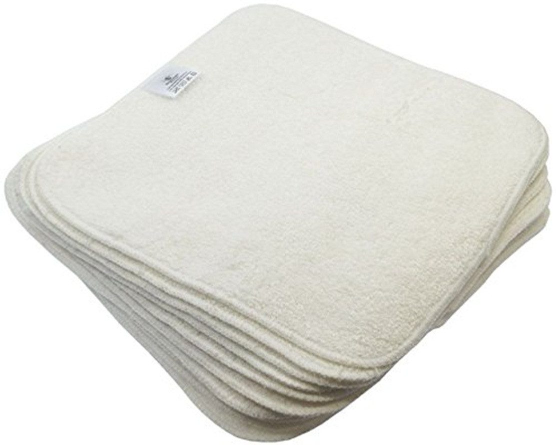 Blümchen Waschlappen Bambus Reinigungstücher BAMBOO 20x20 cm 10er-Set weiß