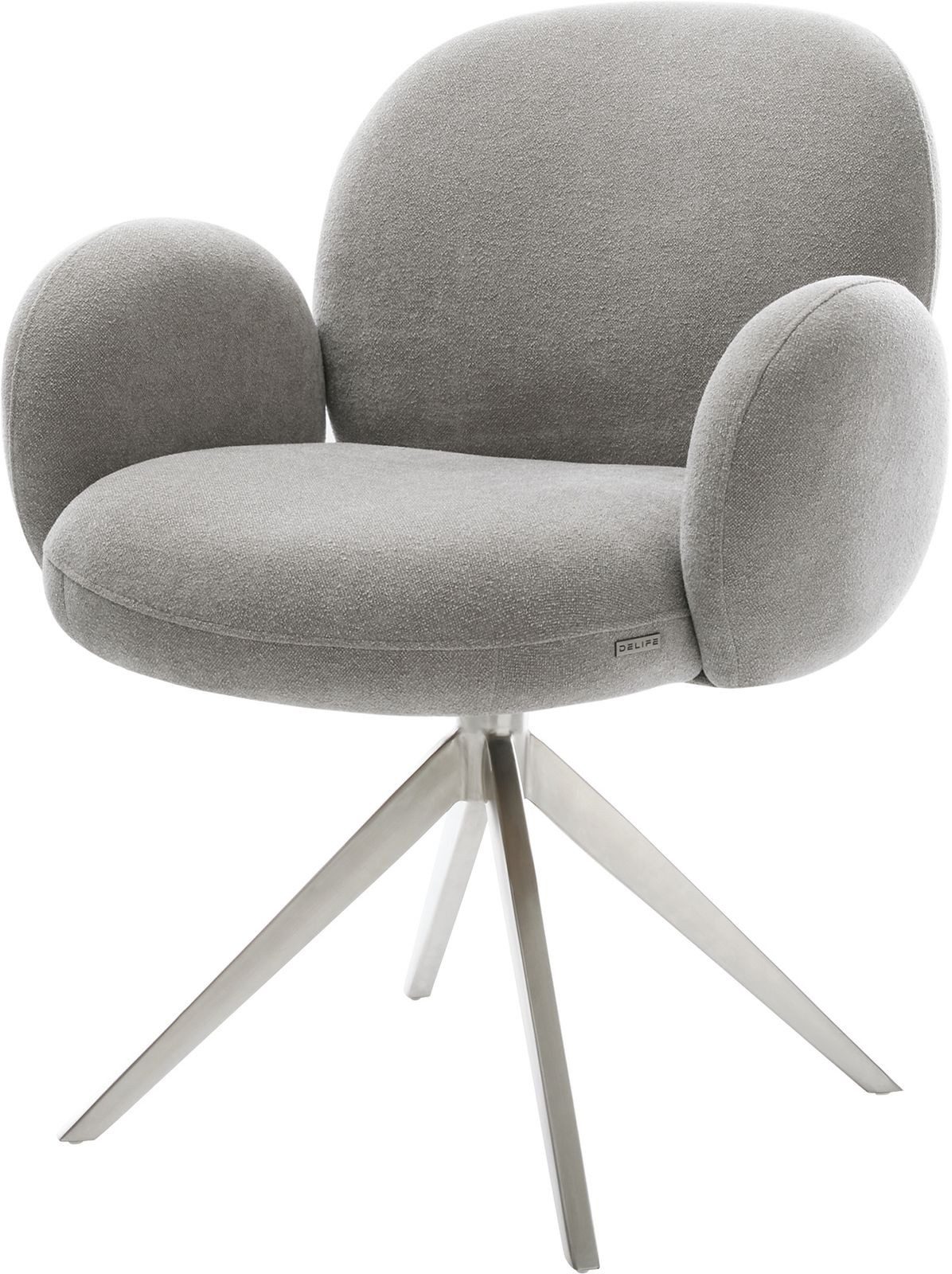 DELIFE Polsterstuhl Nube-Flex, mit Armlehnen Kreuzgestell günstig online kaufen