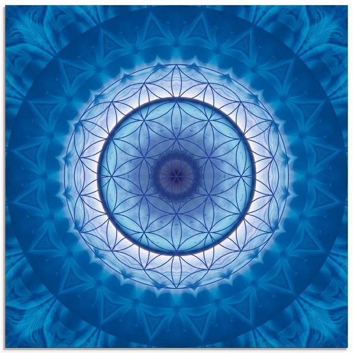 Artland Glasbild Blume des Lebens 2 Muster (1 St) in verschiedenen Größen