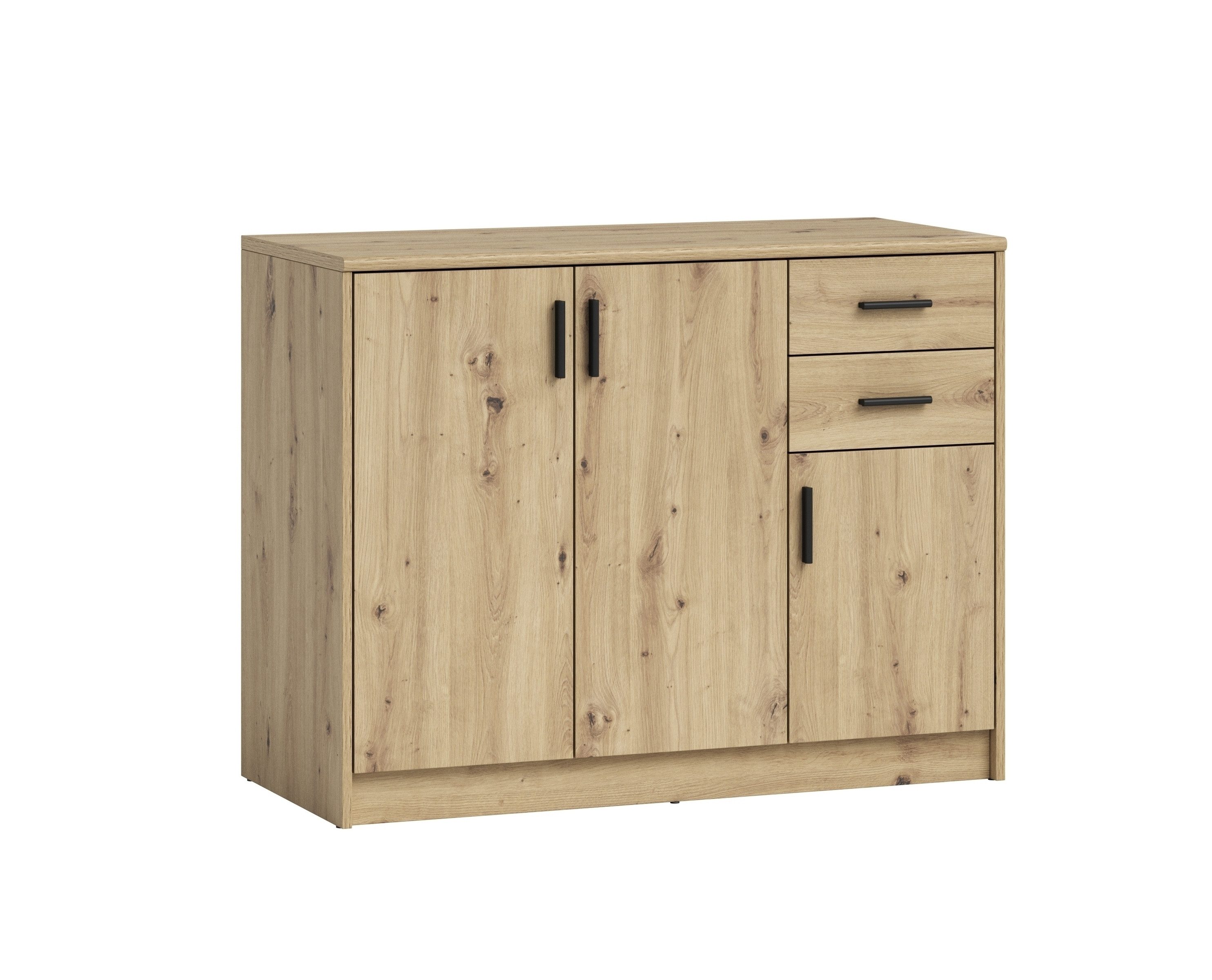 PREISBRECHER Kommode Nelly, in Artisan Eiche Dekor - 109x86x50cm (BxHxT)