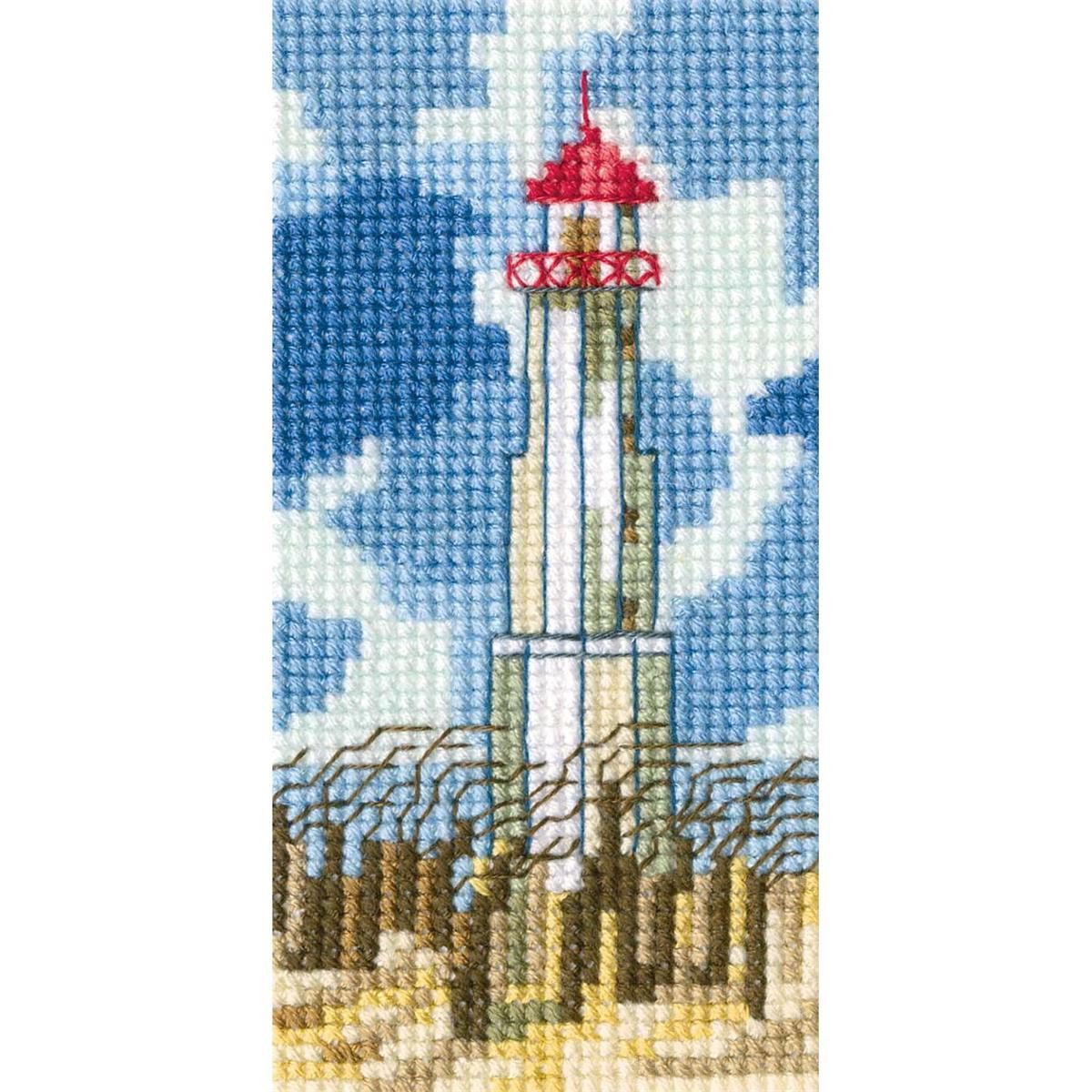 RTO Kreativset RTO Kreuzstich Set "Leuchtturm" EH362, Zählmuster, 5,5x10,5 cm, (embroidery kit by Marussia)