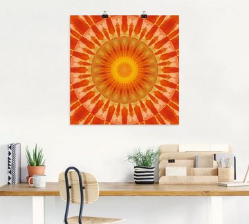 Artland Wandbild Mandala Sonnenuntergang, klassische Fantasie (1 St), als Leinwandbild, Poster in verschied. Größen
