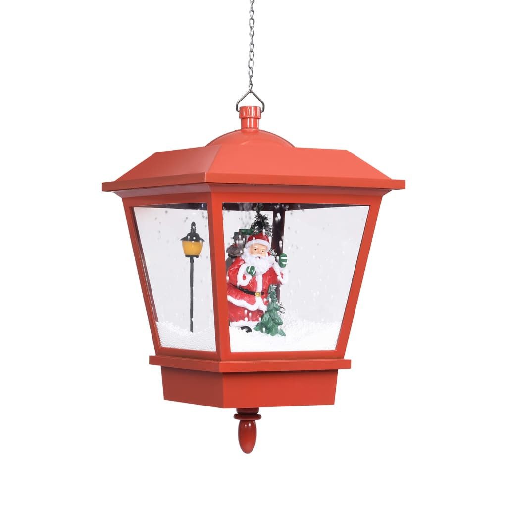 vidaXL Weihnachtsfigur Weihnachts-Hängelampe LED-Licht und Weihnachtsmann Rot 27×27×45 (1 St)