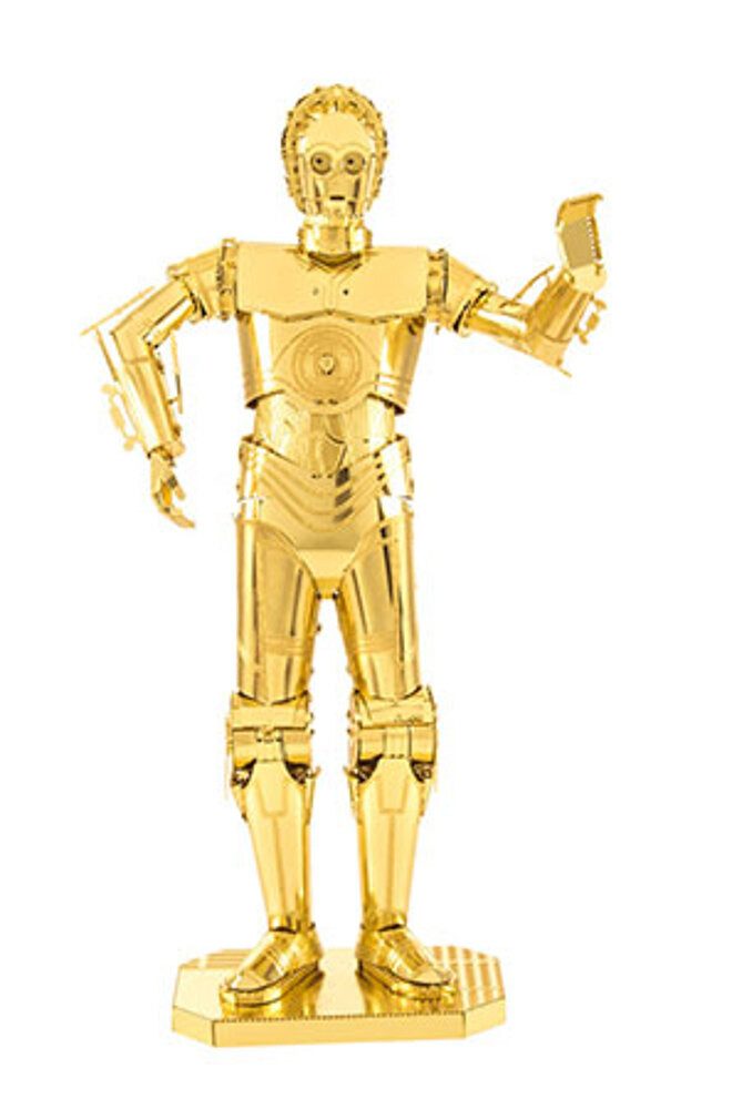 Invento Puzzle Star Wars Metal Earth, C-3PO (goldenes Modell) - 3D Metall Puzzle, Puzzleteile