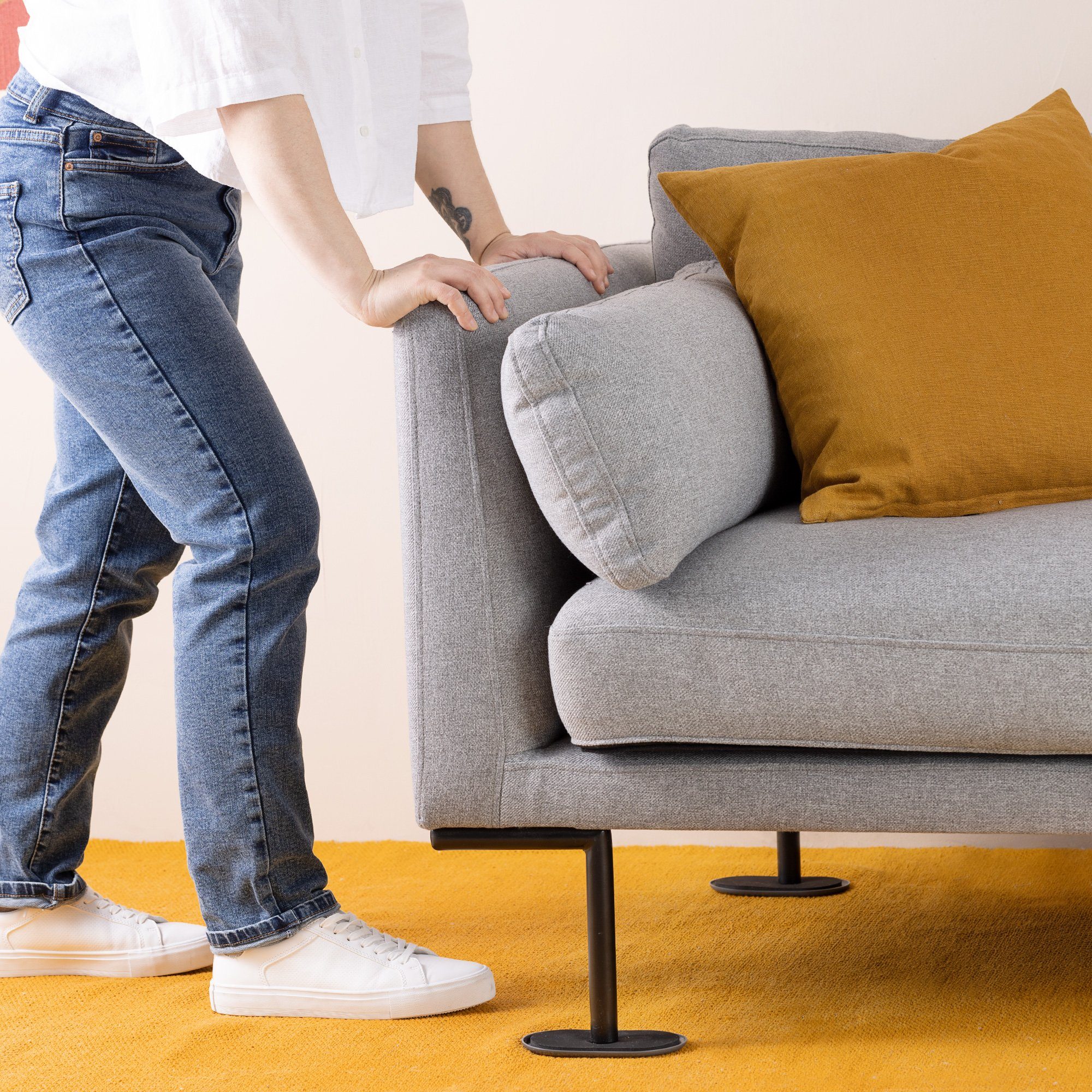 Navaris Möbelfuß Möbelgleiter Set oval - 16x - für schwere Möbel - Teppichgleiter, (16-St)