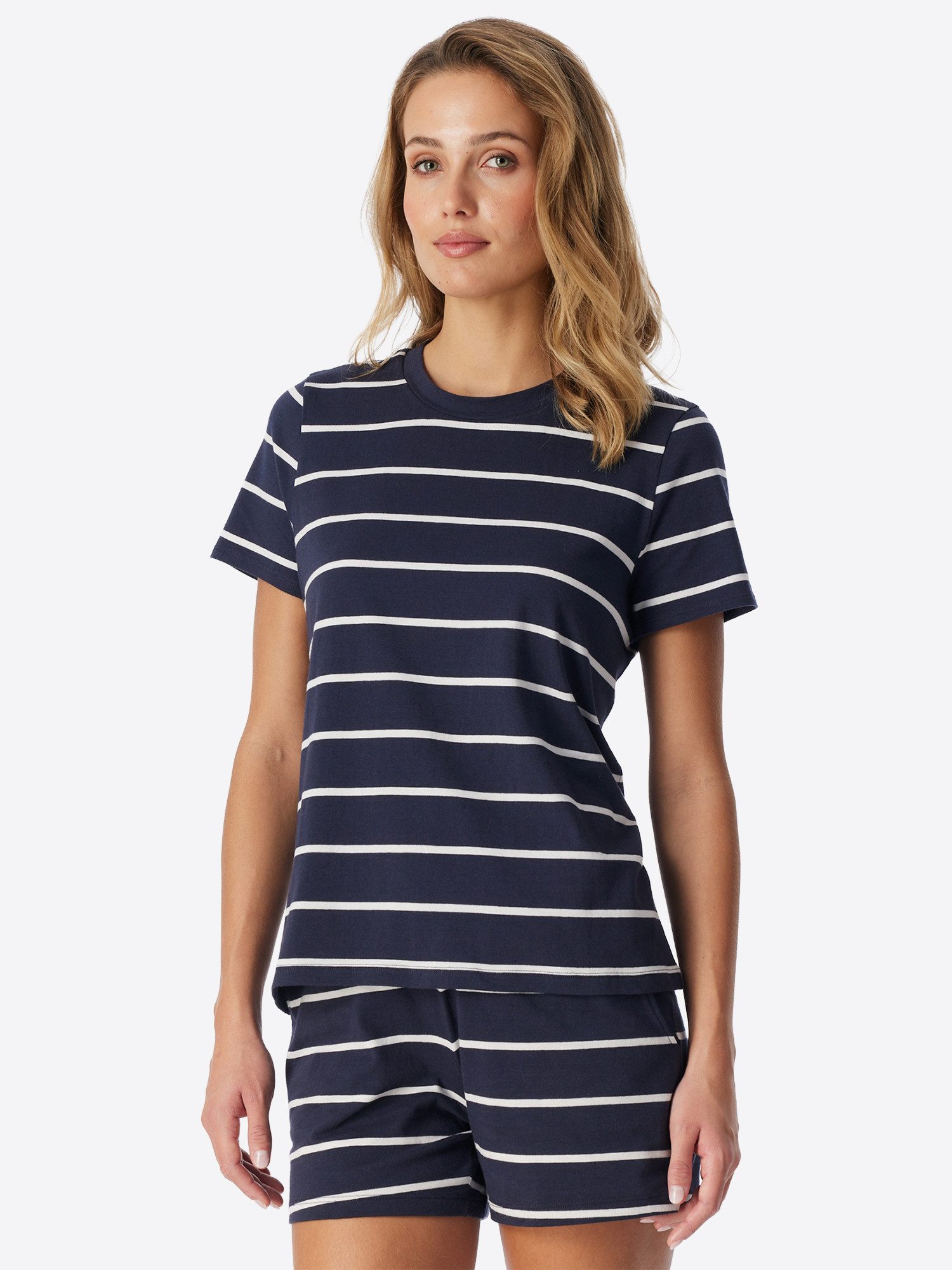Schiesser Pyjamaoberteil Mix Relax Schlafshirt, Pyjama Shirt, Nachtshirt