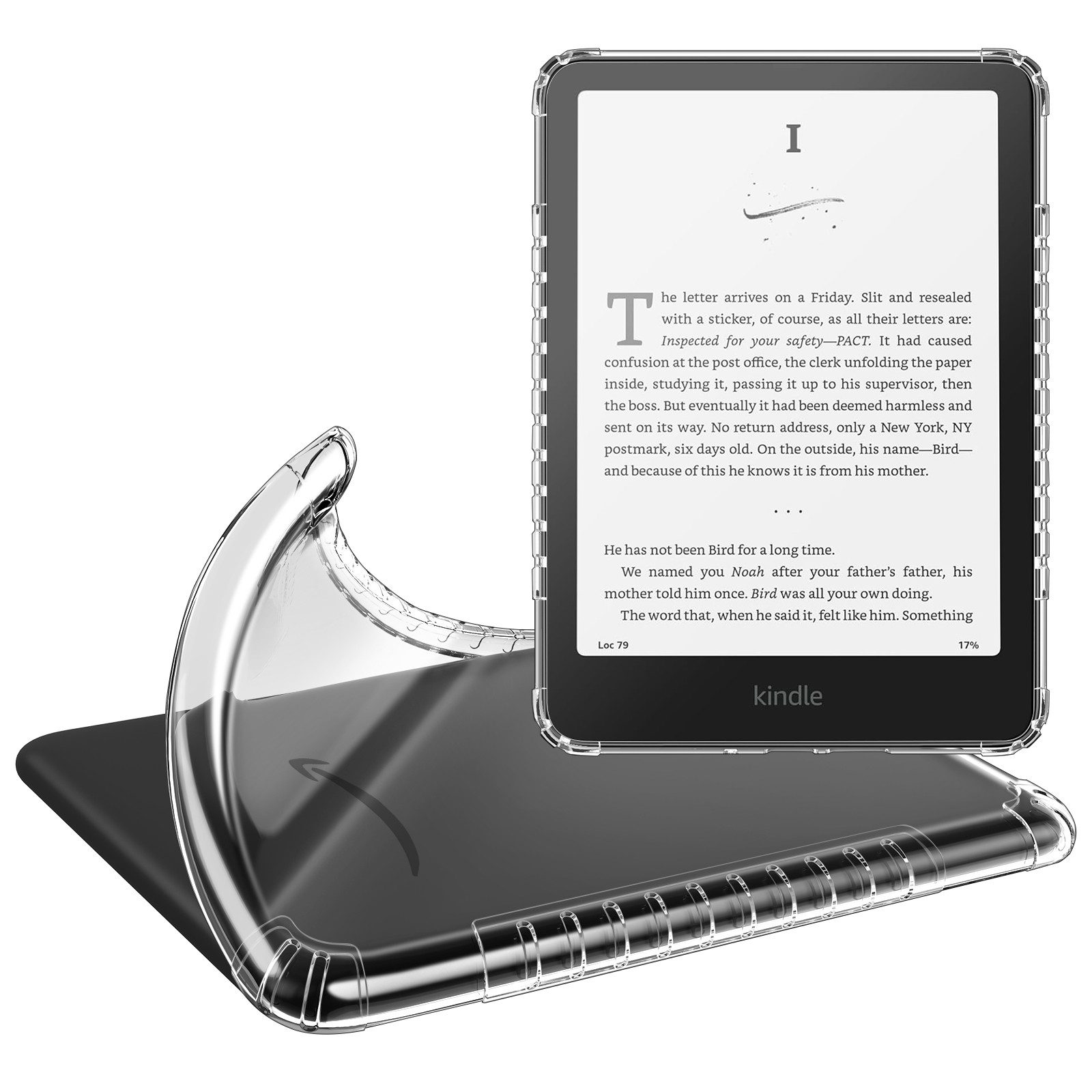 Fintie E-Reader-Hülle für Kindle Paperwhite(12. Gen) 2024/Kindle Colorsoft Signature Edition 7 Zoll, Durchsichtig Weiche TPU Case, Stoßfest Anti-Scratch Cover