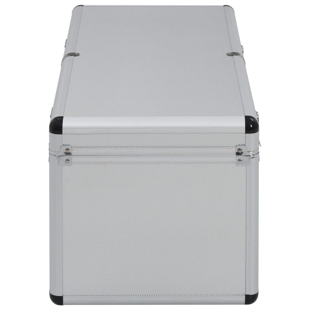 Silbern vidaXL 2 (2 St) Stk. Werkzeugbox Aufbewahrungskoffer Aluminium