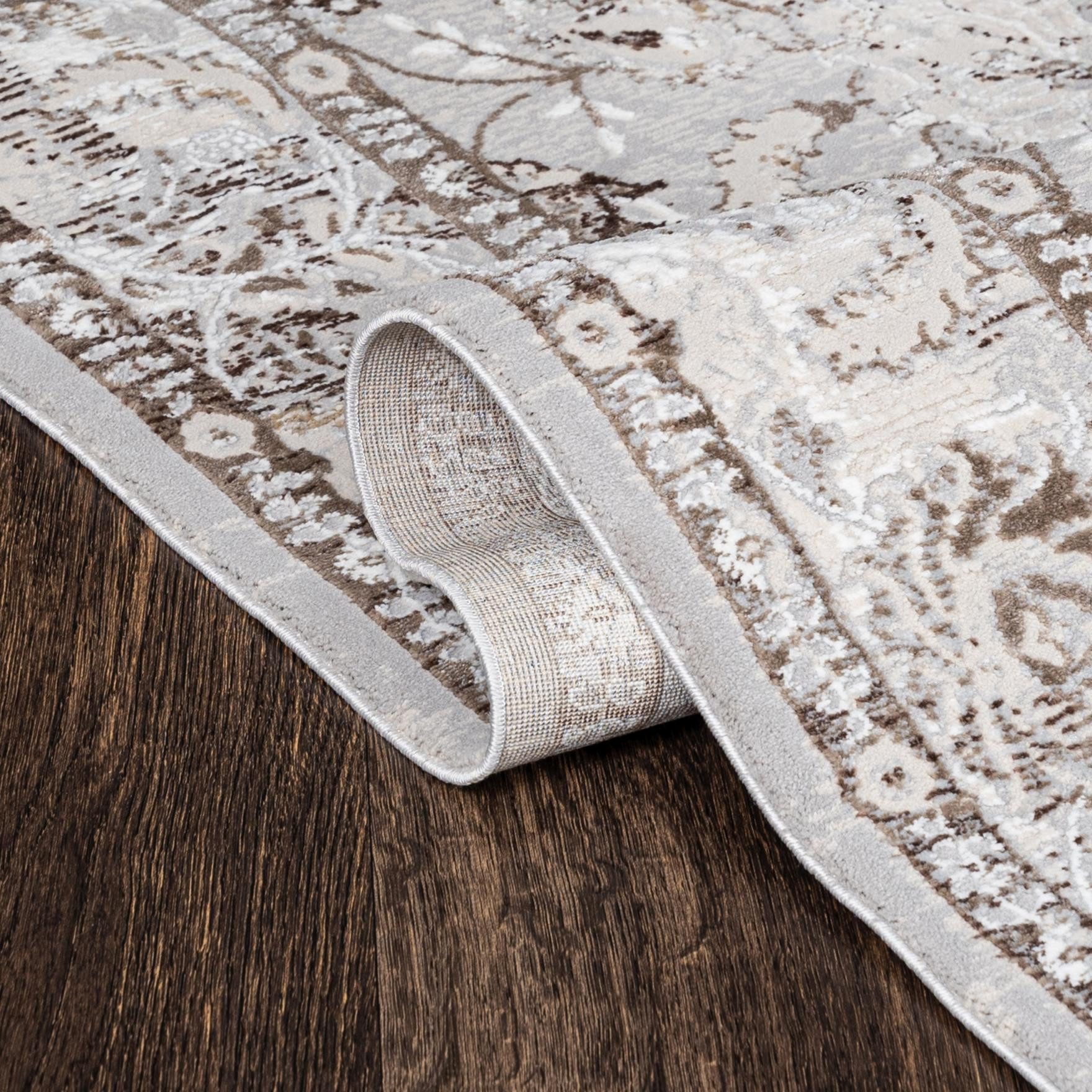 Mazovia Orientteppich Orientalisch Bordüre Beige Creme Wohnzimmer, Schlafzimmer, Esszimmer, Fußbodenheizung – Bild 4 von 5