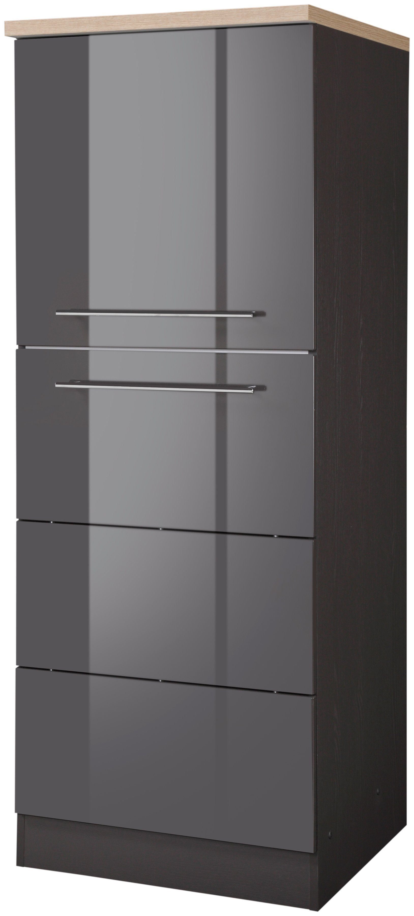 Kochstation Seitenschrank KS-Wien Breite 60 cm, Höhe 165 cm, Türanschlag wechselbar