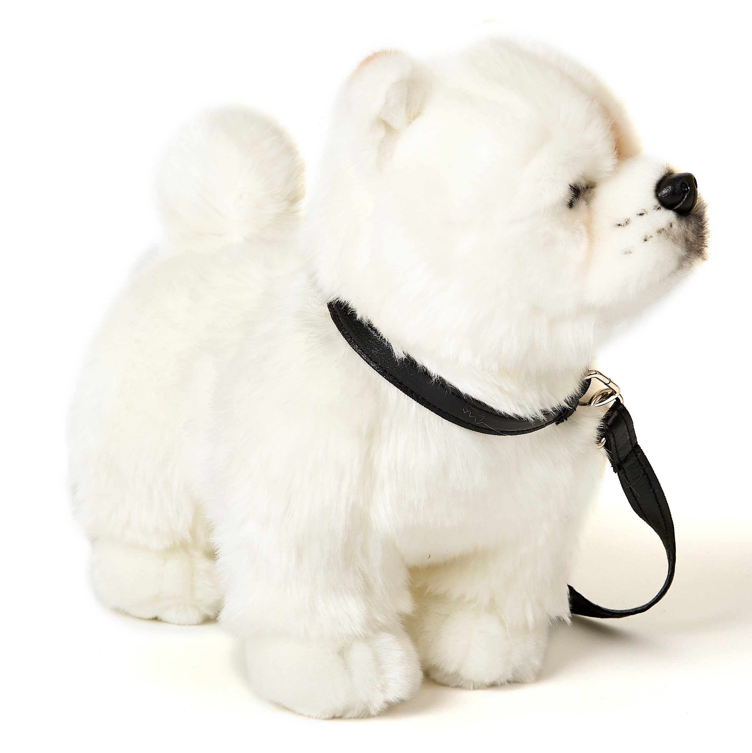 30 Chow zu stehend (m. Leine) Kuscheltier - Plüschtier, Plüsch-Hund weiß, recyceltes % Füllmaterial cm - - Chow Uni-Toys 100