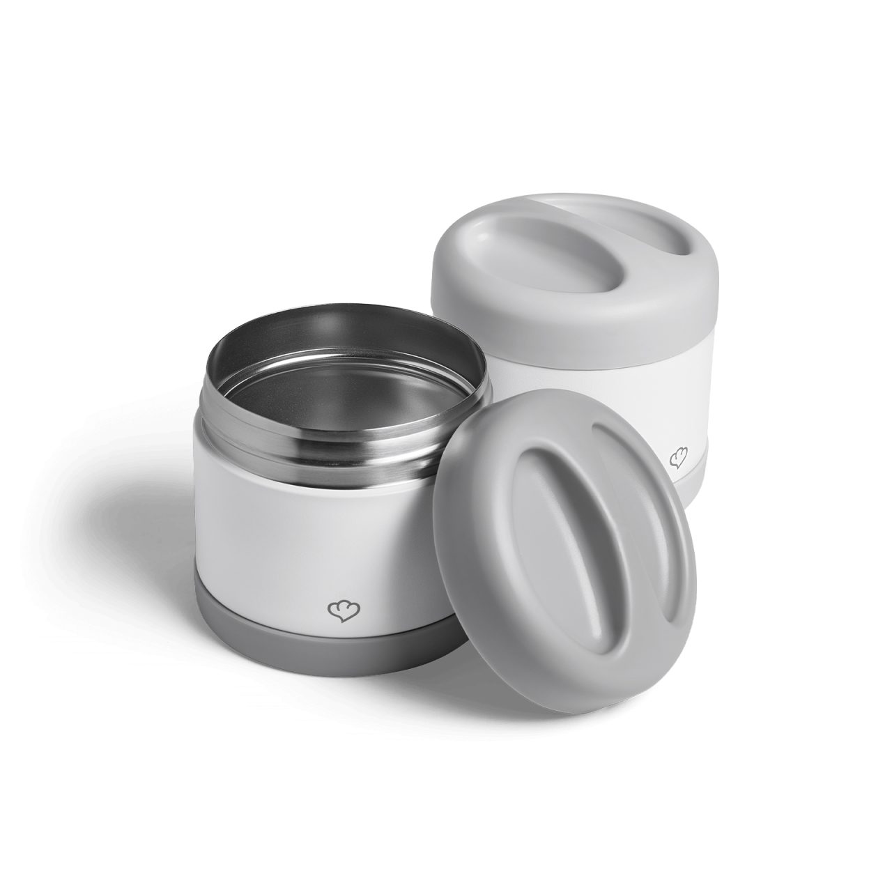 Springlane Thermobehälter Thermo-Eisbehälter To Go 2er-Set, BPA-freier Kunststoff, Edelstahl, Silikon