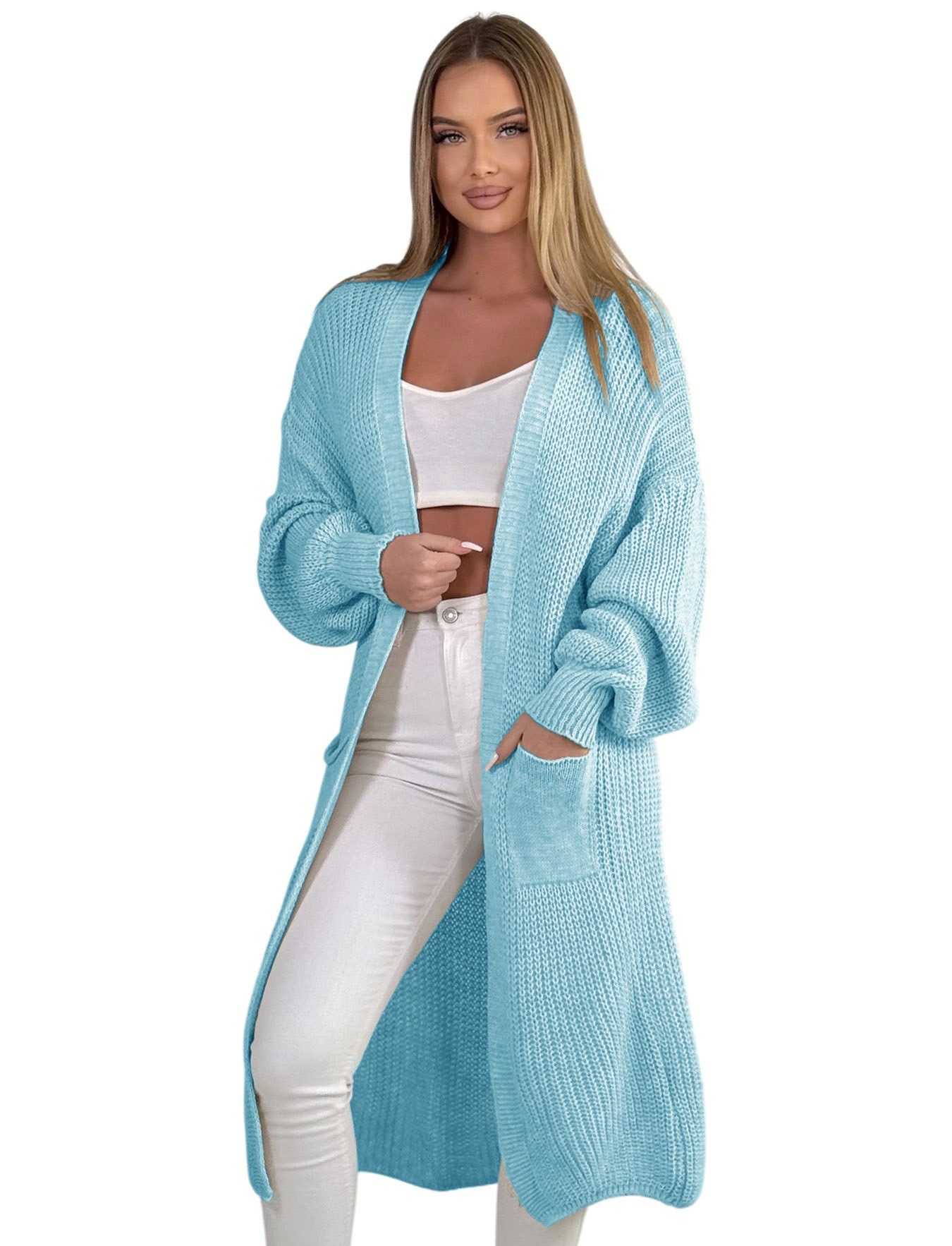 Mississhop Longstrickjacke Cardigan Longstrickjacke extra lange Strickjacke günstig online kaufen