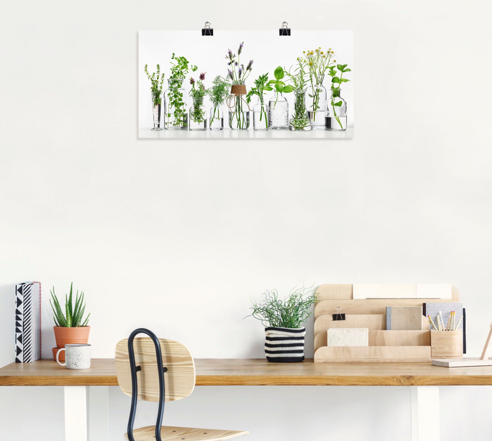 Artland Wandbild Öle mit Kräutern, Kräuterbilder (1 St), als Alubild, Leinwandbild, Poster, Wandaufkleber in verschied. Größen