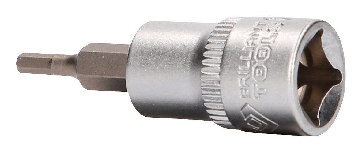 Brilliant Tools Sechskant-Bit, 3/8" Innensechskant Stecknuss, 3 mm
