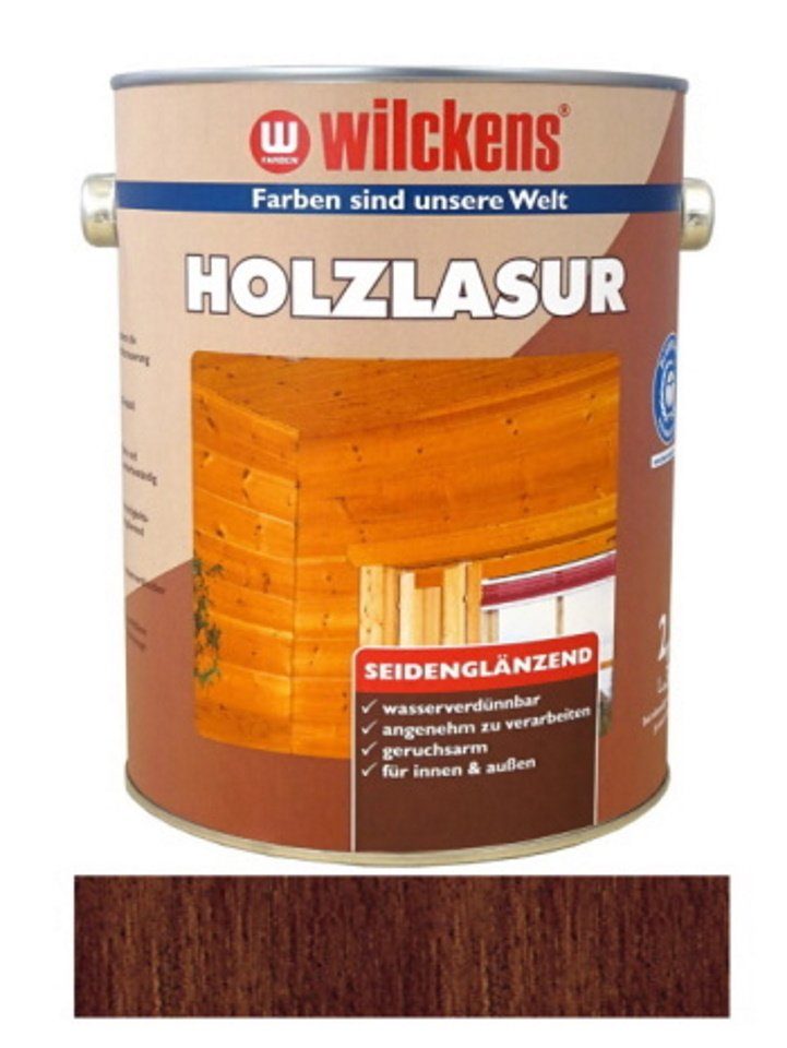 Wilckens Farben Lasur 2,5 Liter Holzlasur Palisander Seidenglänzend