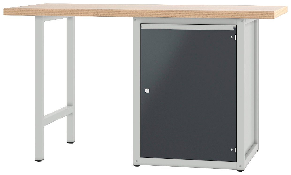 PADOR Werkbank 700.0.41 S 4, Höhe/Länge: 85,5x150 cm grau/anthrazit