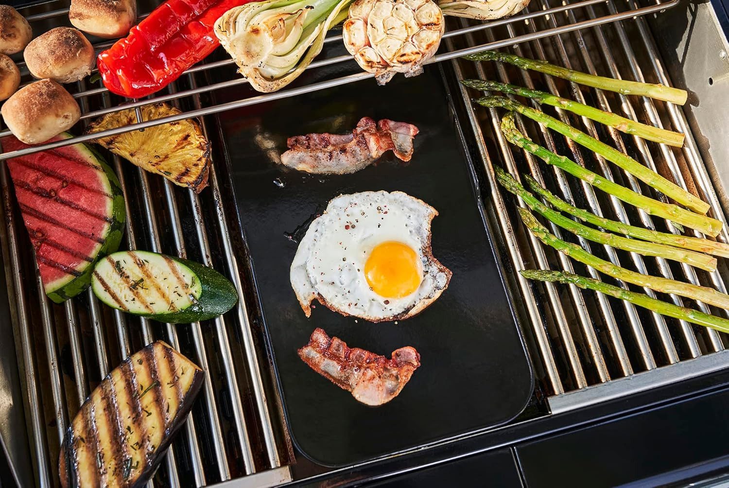 Char-Broil Grillplatte Smart-E Grillplatte 38,8 x 18,9 x 2,8 cm (1-St), Perfekte Zubereitung von Pancakes, Spiegelei, Fisch, Gemüse u.v.m.