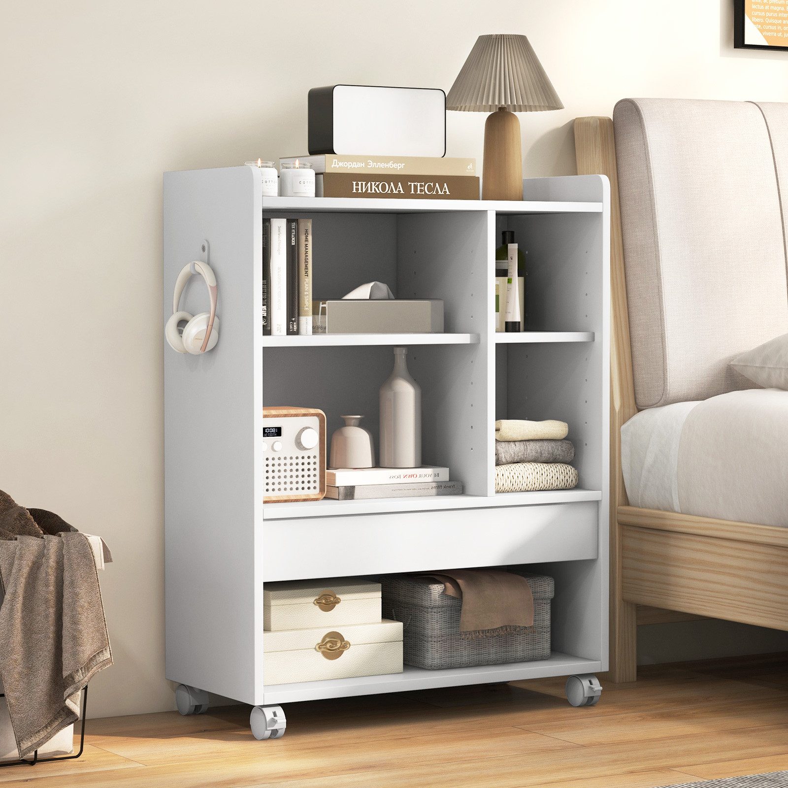 COSTWAY Rollcontainer, mit Schublade, Büroschrank mit günstig online kaufen
