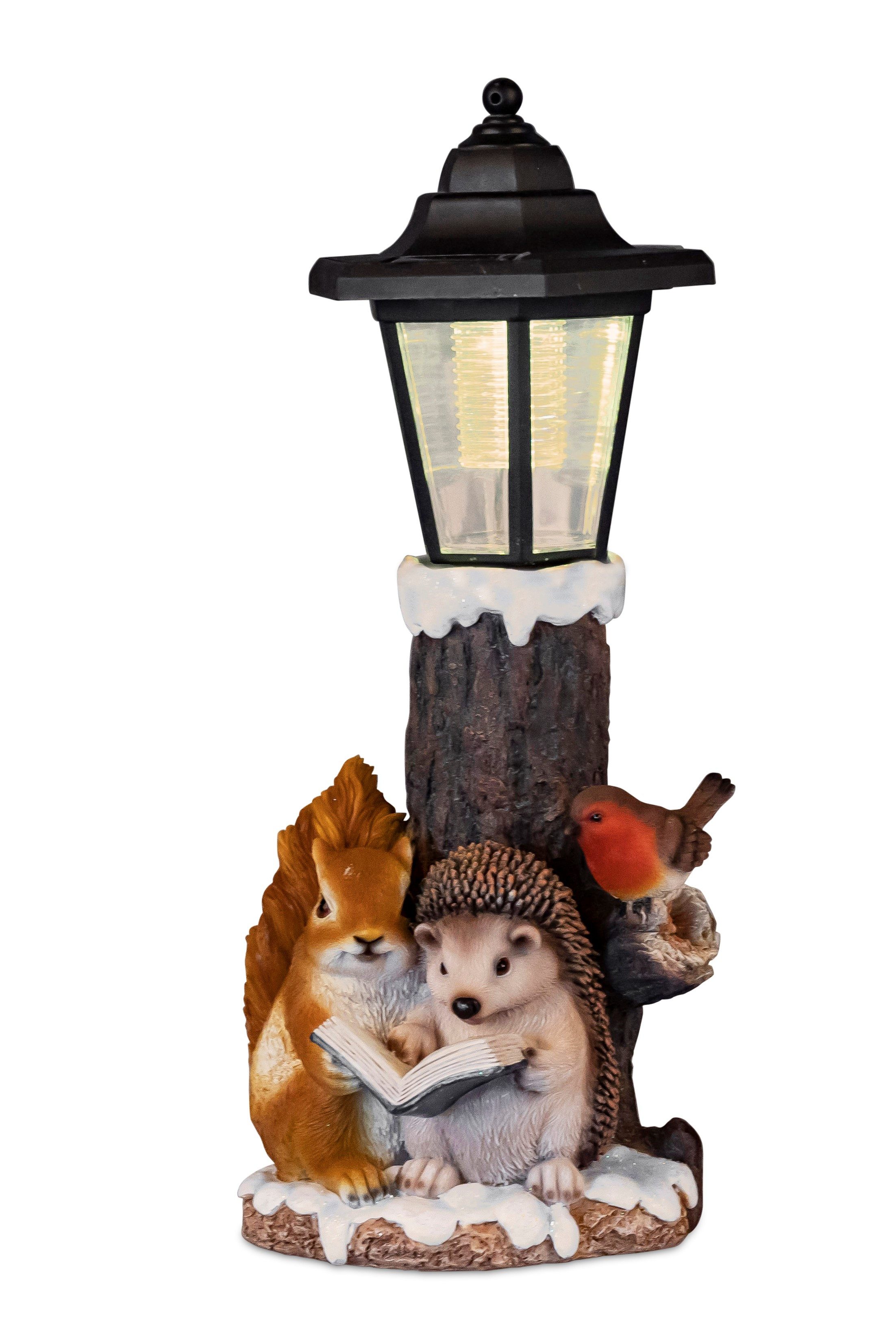 formano Dekofigur Herbstfarben, Höhe: 34cm, Farbe: Mehrfarbig, Motiv: Eichhörnchen, Igel, Vogel