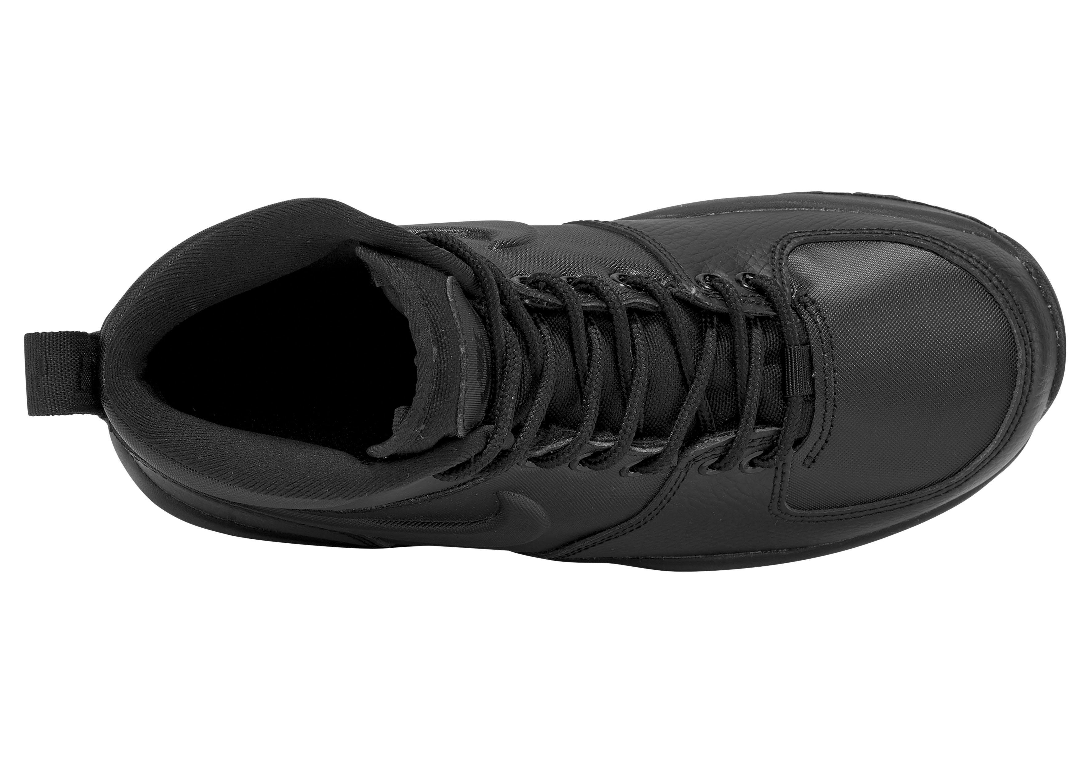 Nike Schnürboots schwarz Leather Sportswear Manoa