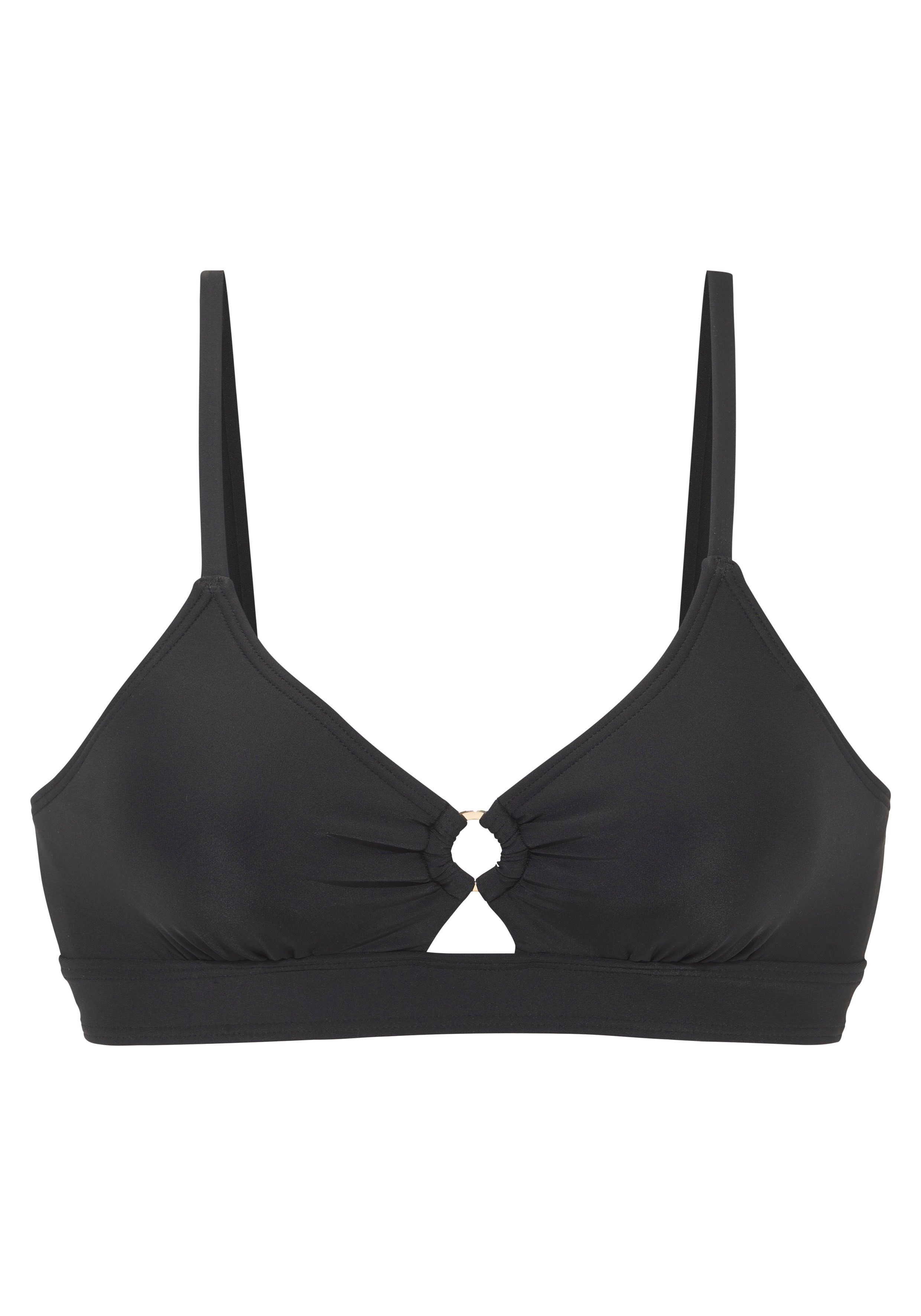 LASCANA Triangel-Bikini-Top Lolo, mit Zierring zwischen den Cups günstig online kaufen