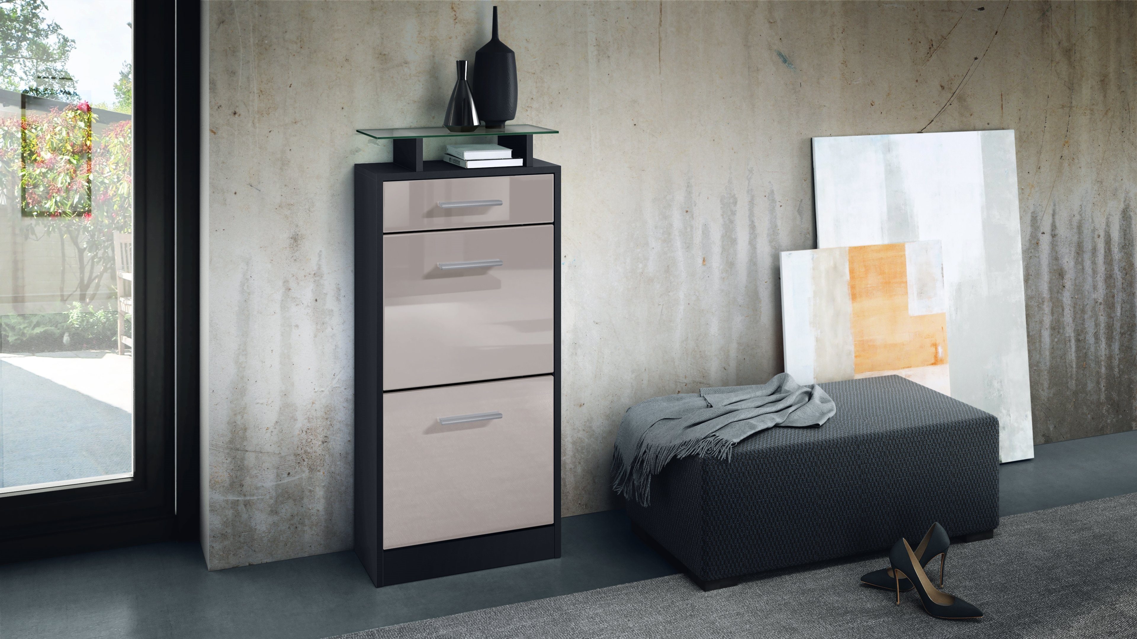 Vladon Schuhschrank Loret V2 (Schuhkipper für günstig online kaufen