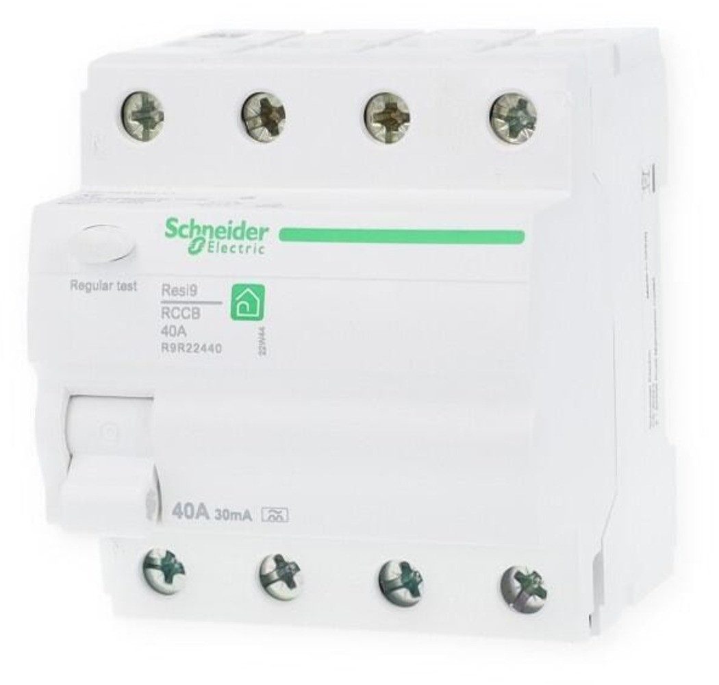 Schneider Electric Verteiler Schneider R9R22440 FI-Schutzschalter Resi9, 4-polig, 40A, 30mA, Typ A