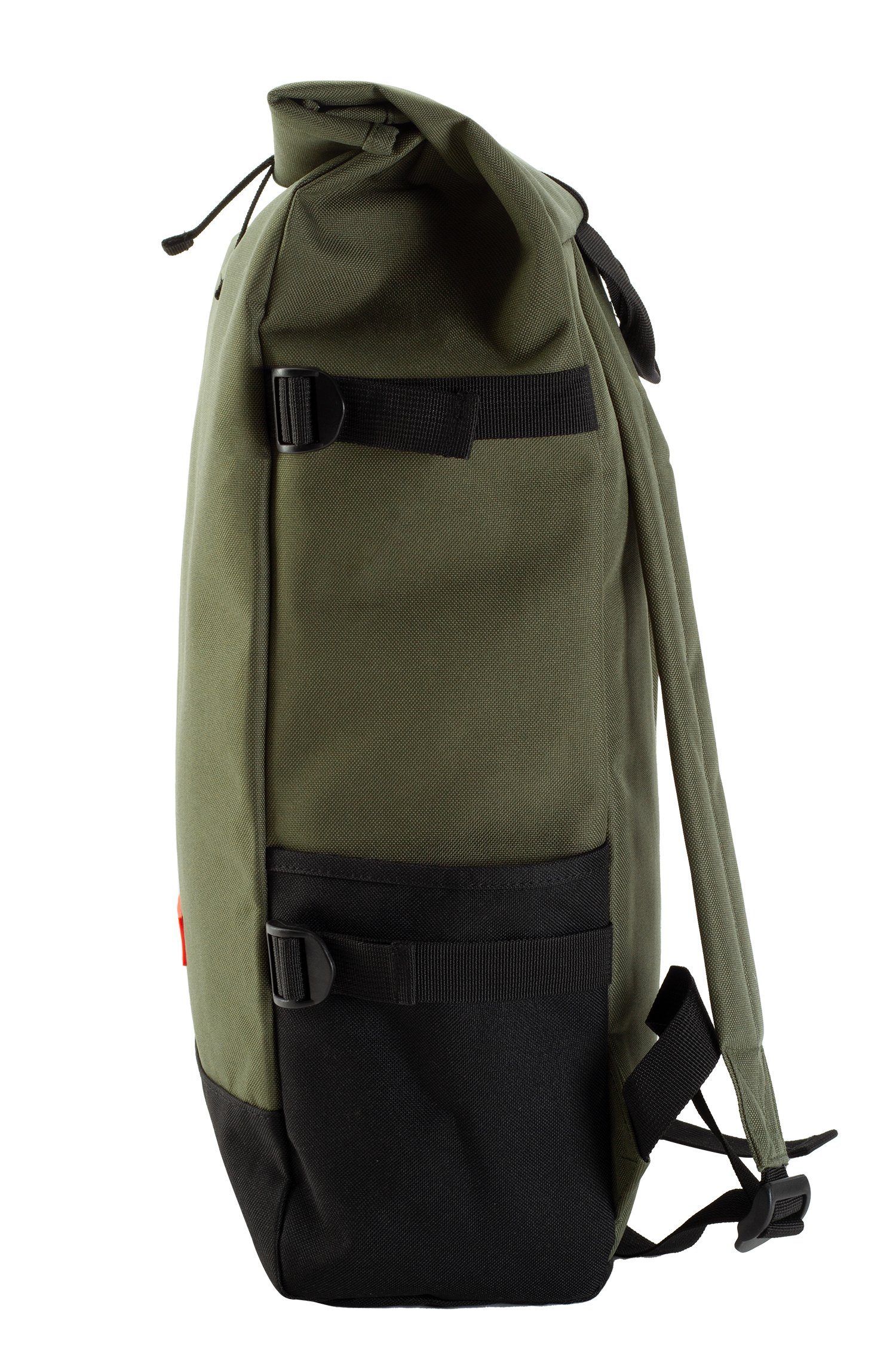 Manufaktur13 Daypack Roll-Top Rucksack (Riot Gear) - Rucksack (22L) mit Flaschenhalter, Laptopfach