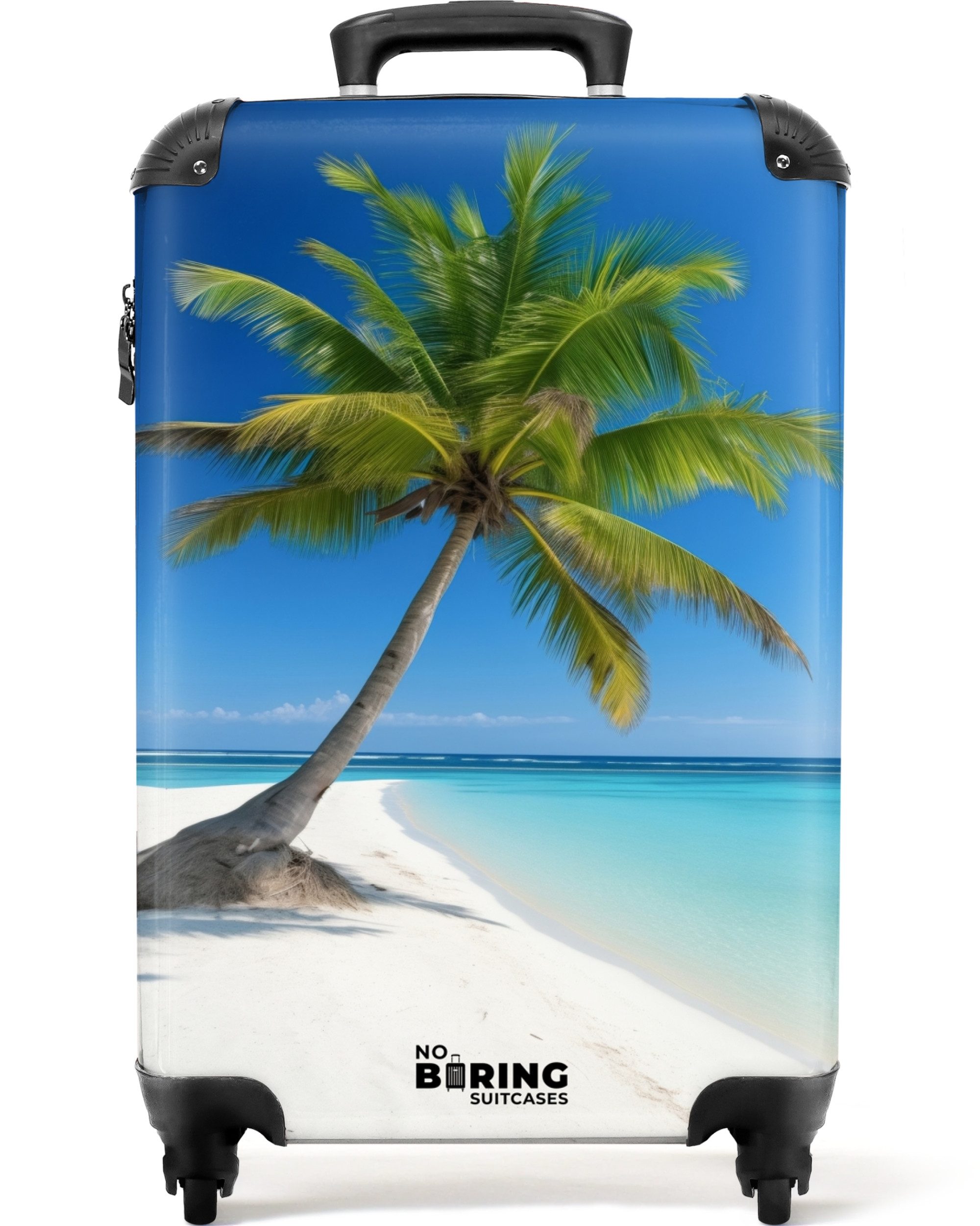 NoBoringSuitcases.com© Hartschalen-Trolley Palmen am Strand 55x35x20cm, günstig online kaufen