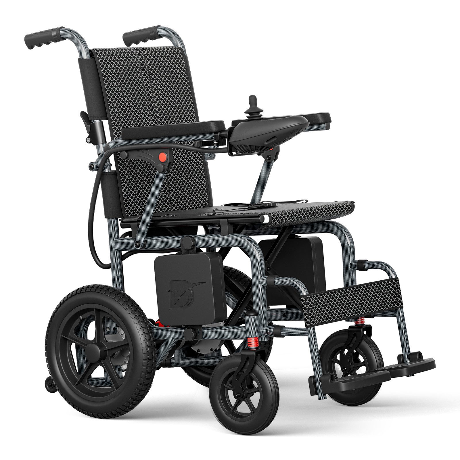 Vankel Elektrorollstuhl Elektrisch Faltbar Leicht bis 150KG, Faltbar, 25 km, seniorenmobil, 2x250W, 6,00 km/h E-Rollstuhl