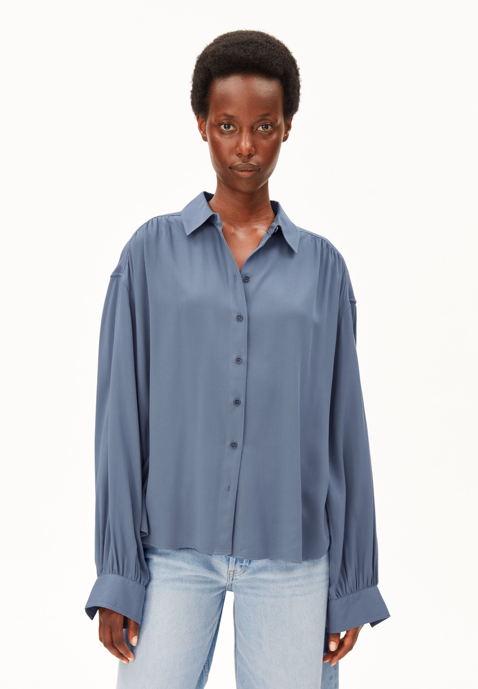 Armedangels Langarmbluse EFINARAA Bluse aus 100% LENZING™ ECOVERO™ Viskose Loose Fit