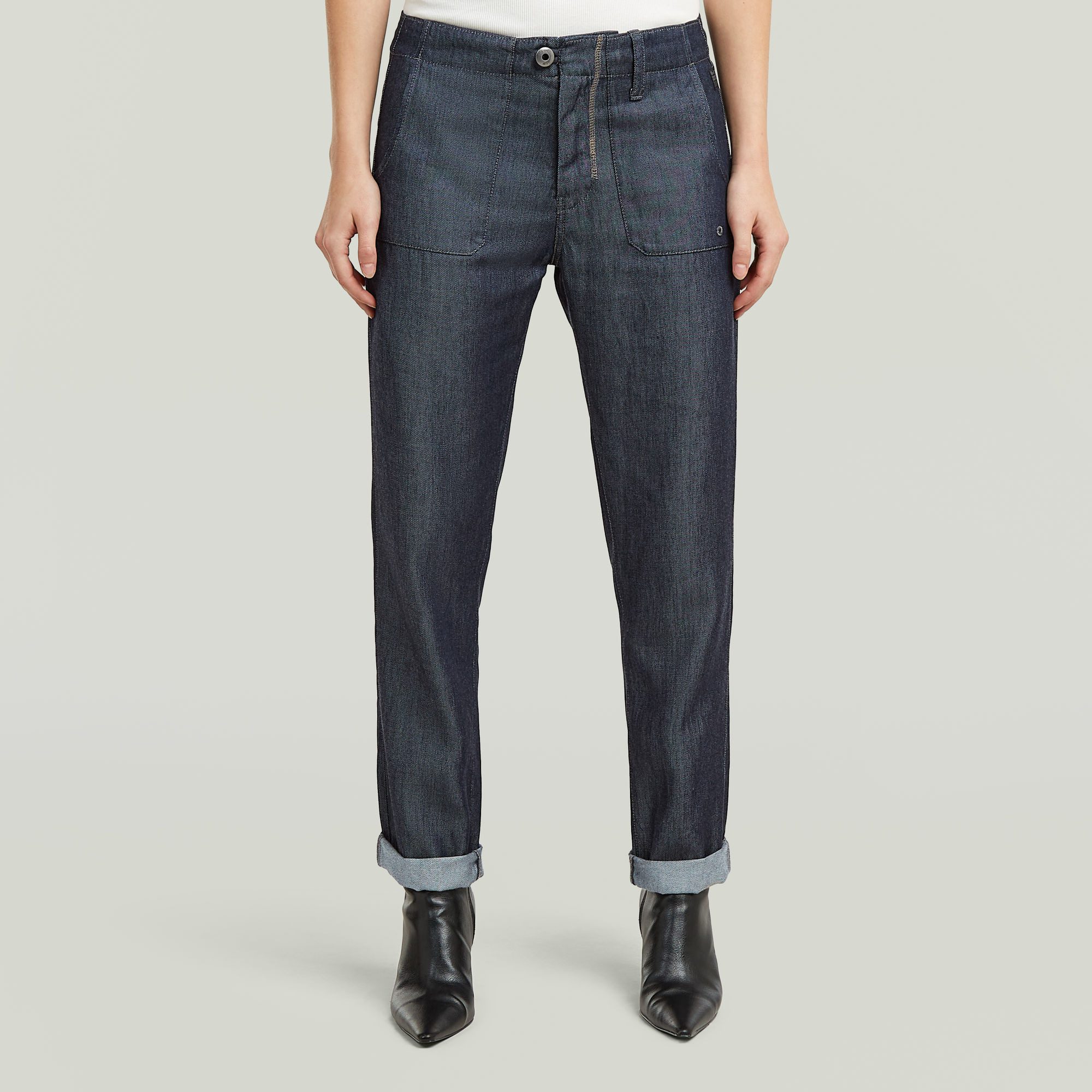 G-STAR Boyfriend-Hose Regular Track O5P Fatigue mit niedrigem Bund, Relaxed Fit